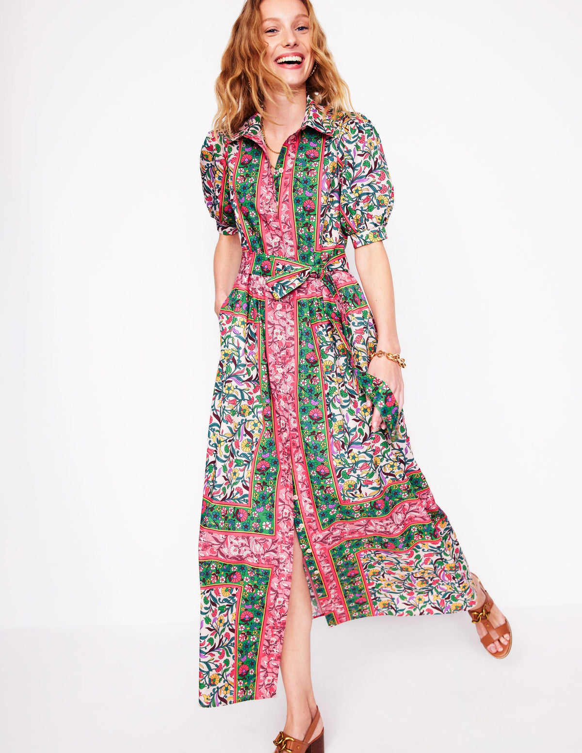 Alexa Maxi-Hemdblusenkleid-Bunt, Bezaubernde Rebe - Image 1