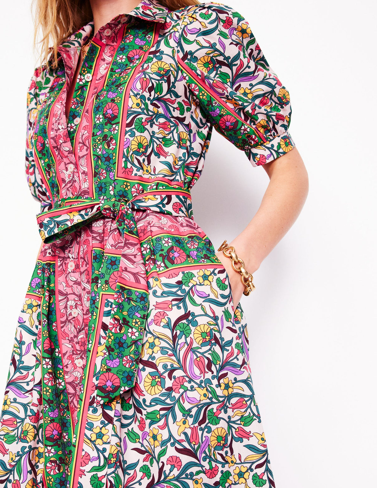 Alexa Maxi-Hemdblusenkleid-Bunt, Bezaubernde Rebe - Image 3
