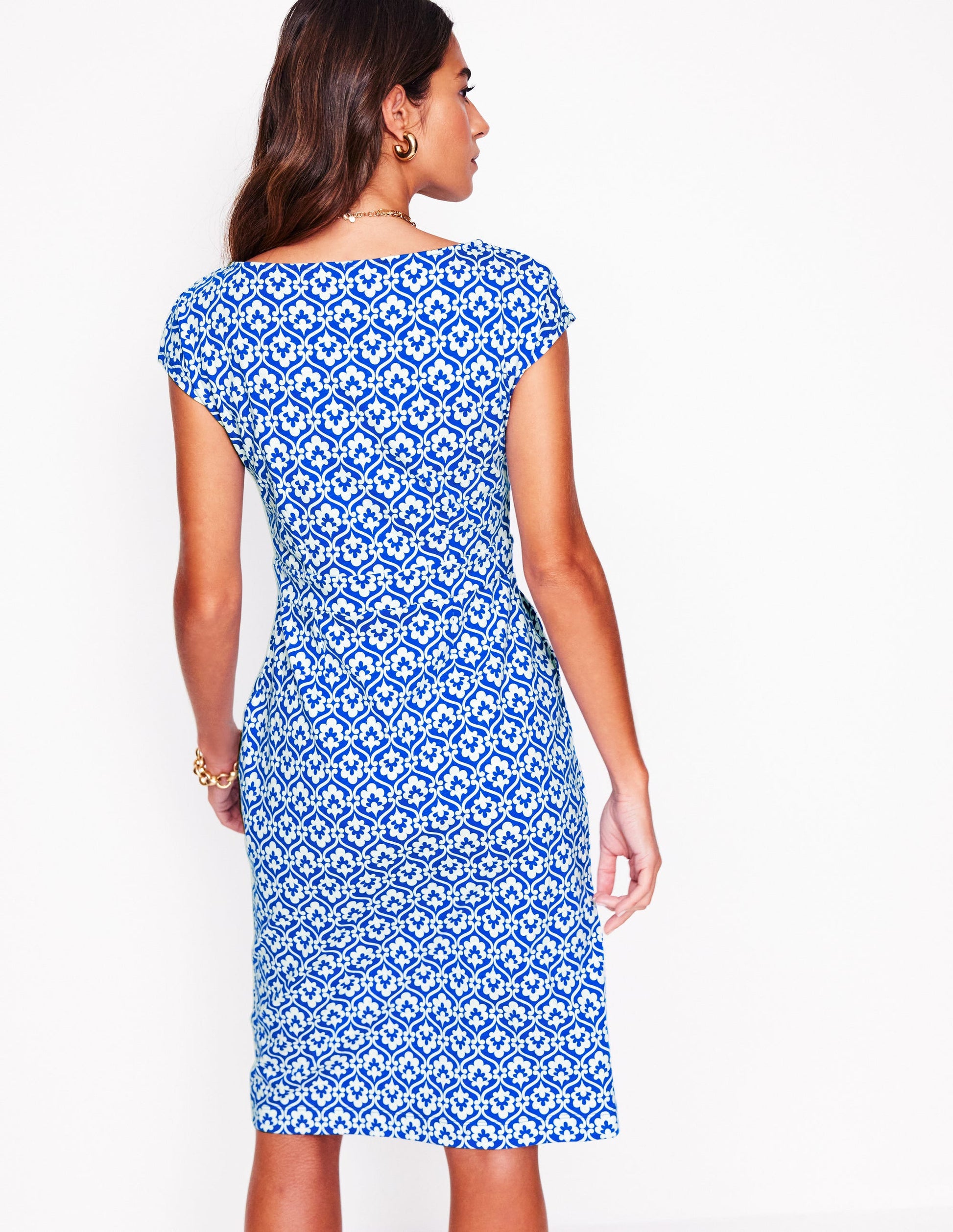Florrie Jerseykleid-Galerie-Blau, Efeu-Spalier-3