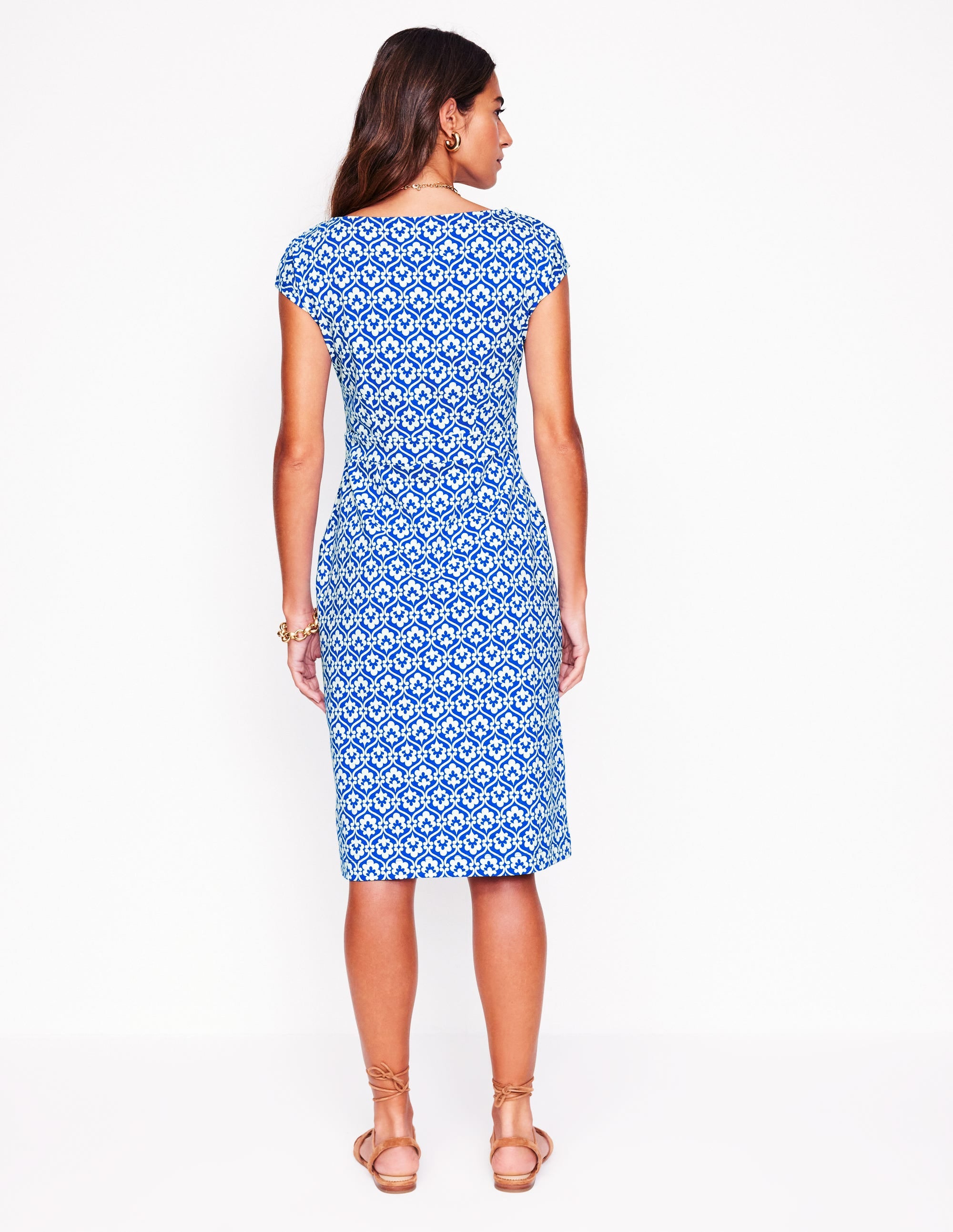 Florrie Jerseykleid-Galerie-Blau, Efeu-Spalier - Image 5
