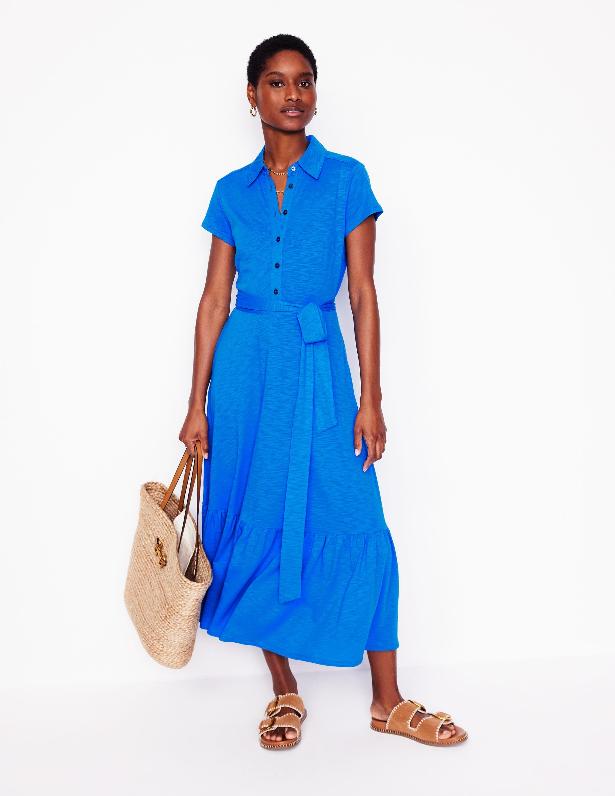 Cressida Jersey-Hemdblusenkleid-Galerie-Blau - Image 1