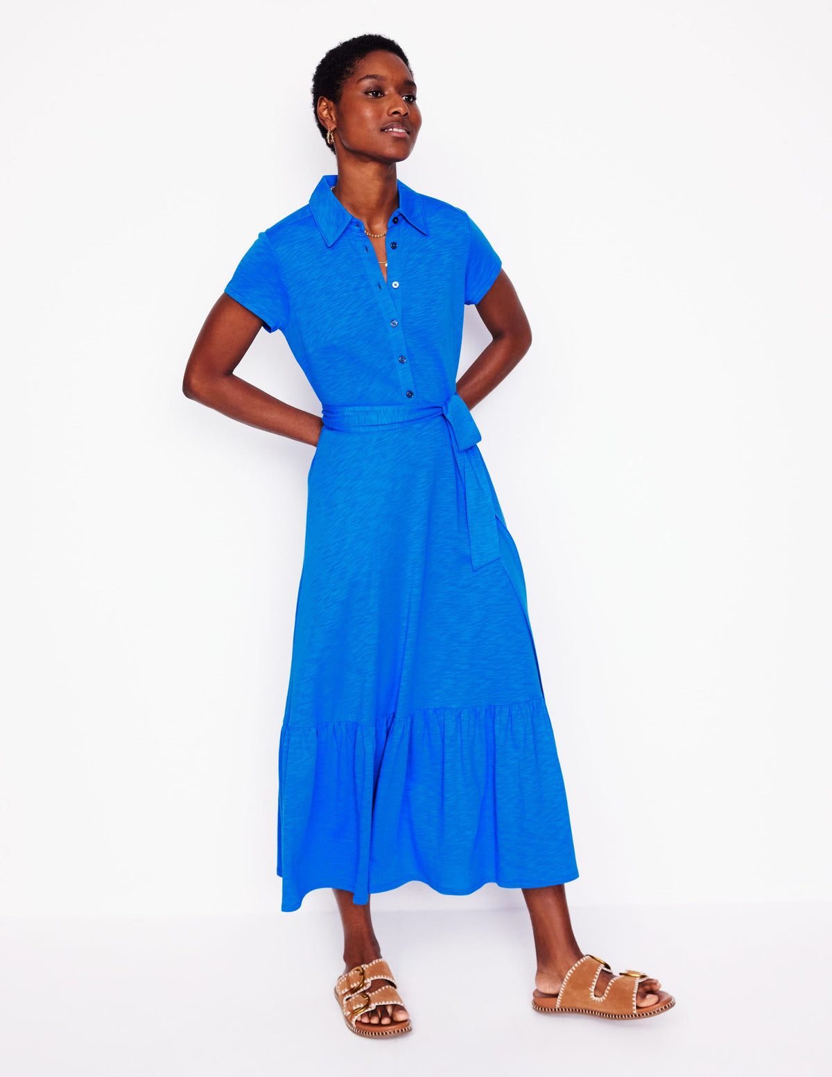 Cressida Jersey-Hemdblusenkleid-Galerie-Blau - Image 2
