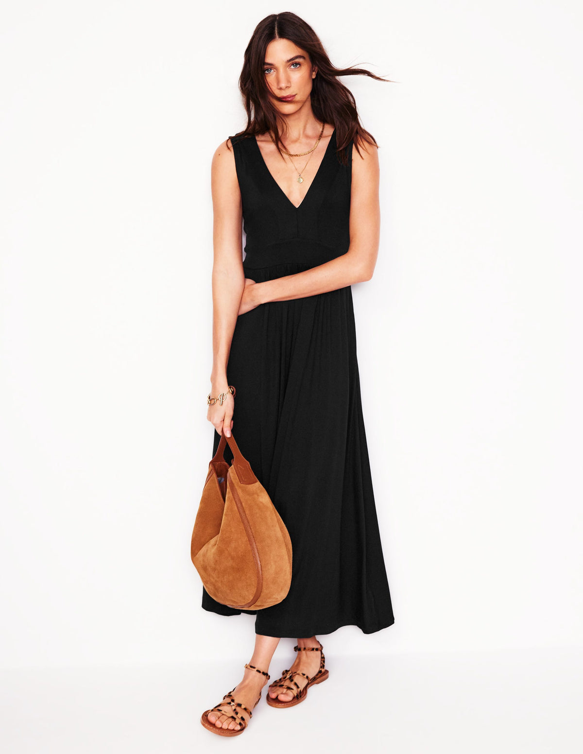 Olympia Jersey-Maxikleid-Schwarz-1