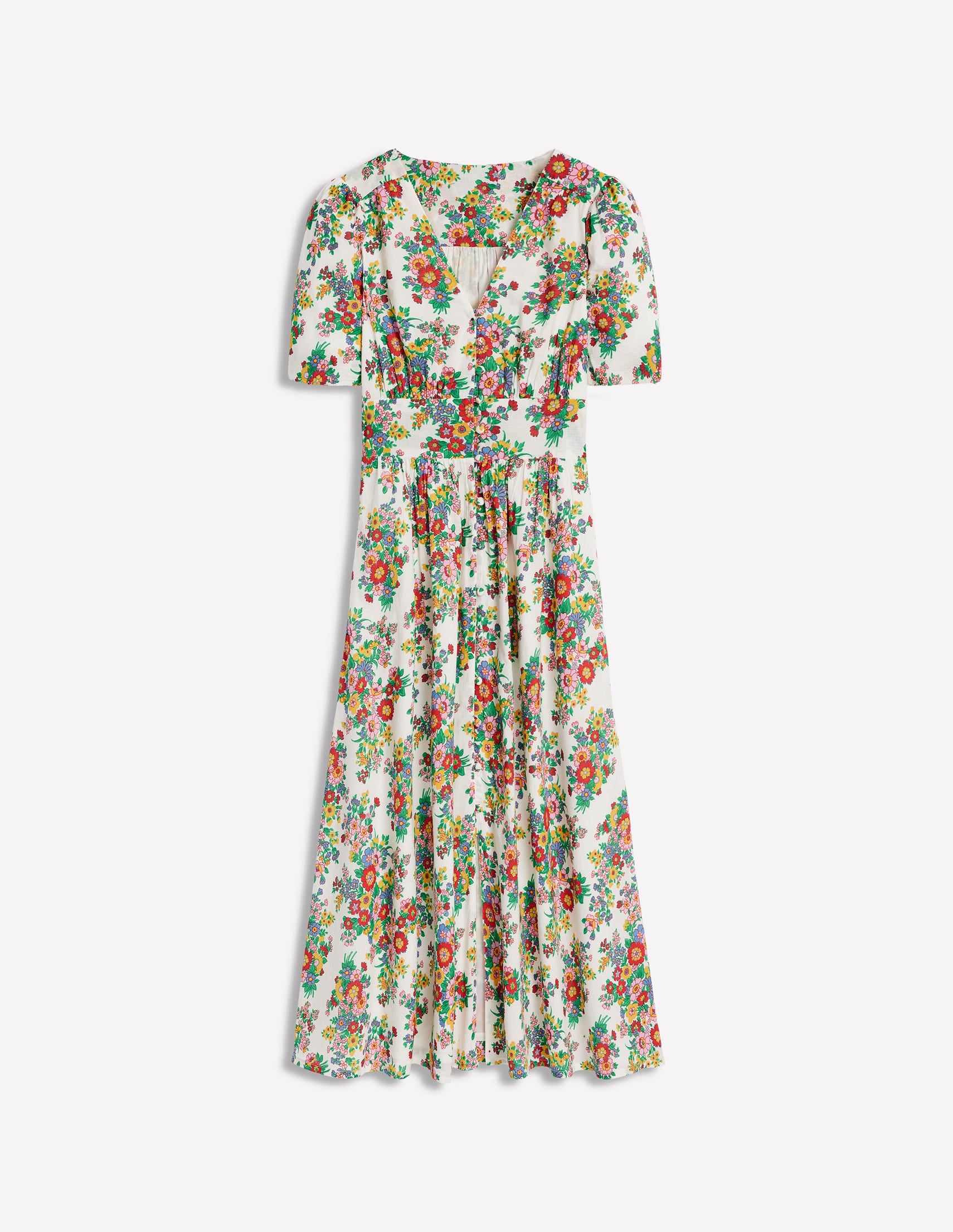 Robe midi Lillian en coton-Multi, motif Bouquet Cluster - Image 7