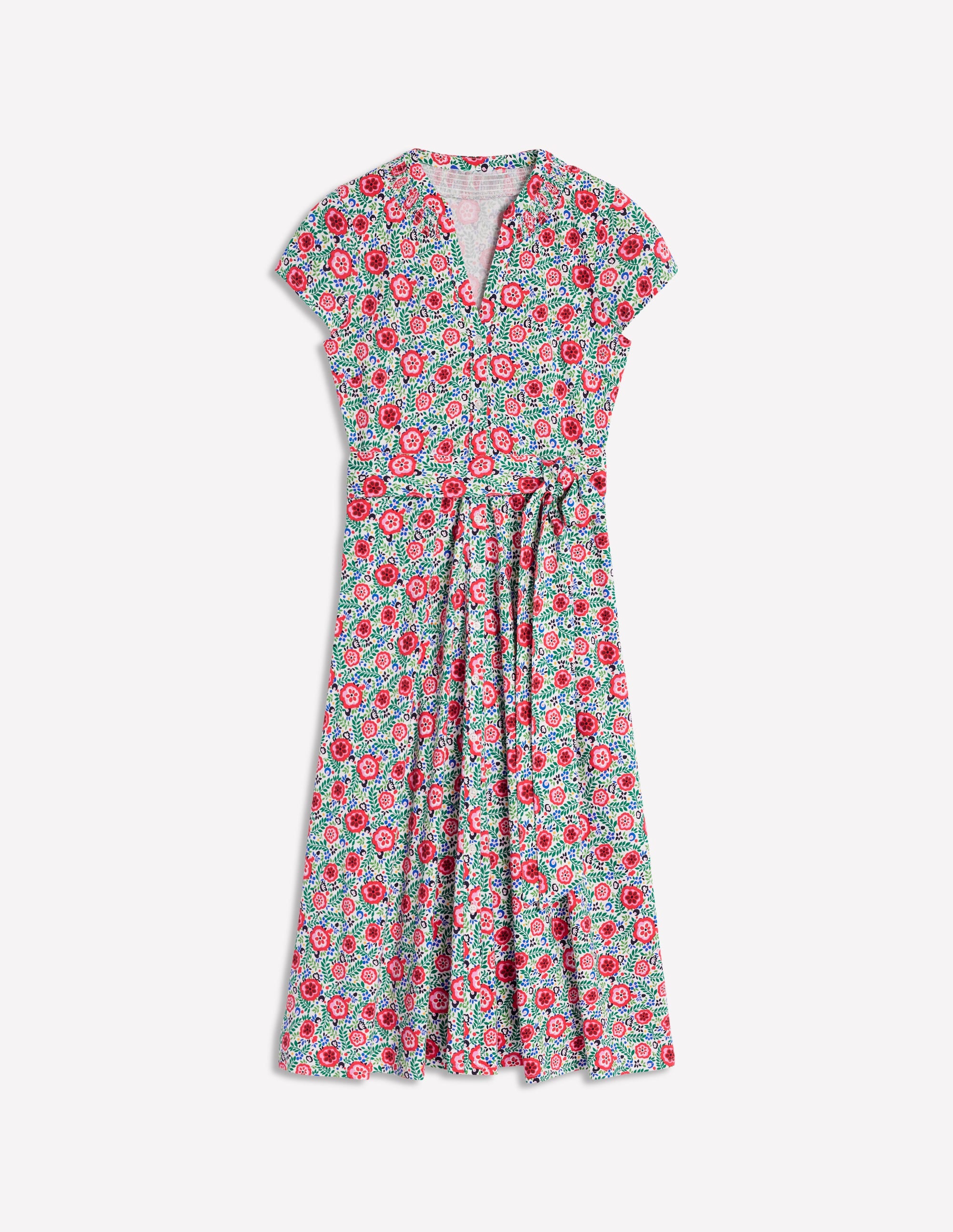 Sara Jersey-Hemdblusenkleid-Bunt, Blütenpracht - Image 4
