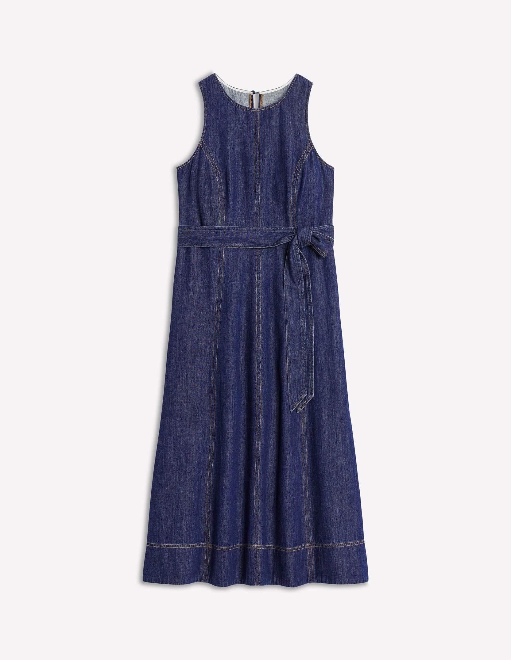 Ärmelloses Jeanskleid-Dunkel Vintage Denim - Image 5