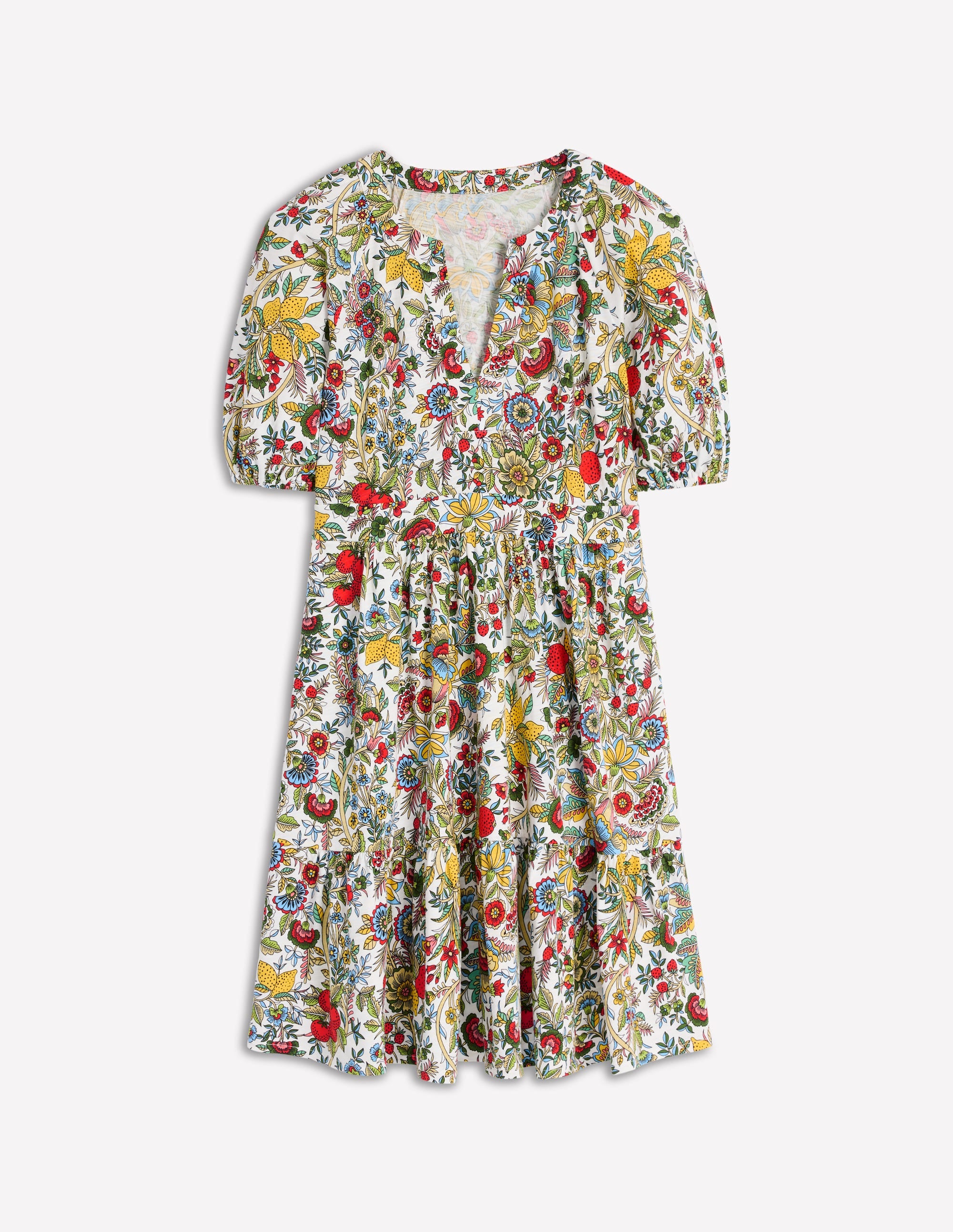 Piper Kurzes Jerseykleid-Bunt, Zitrusrebe - Image 5