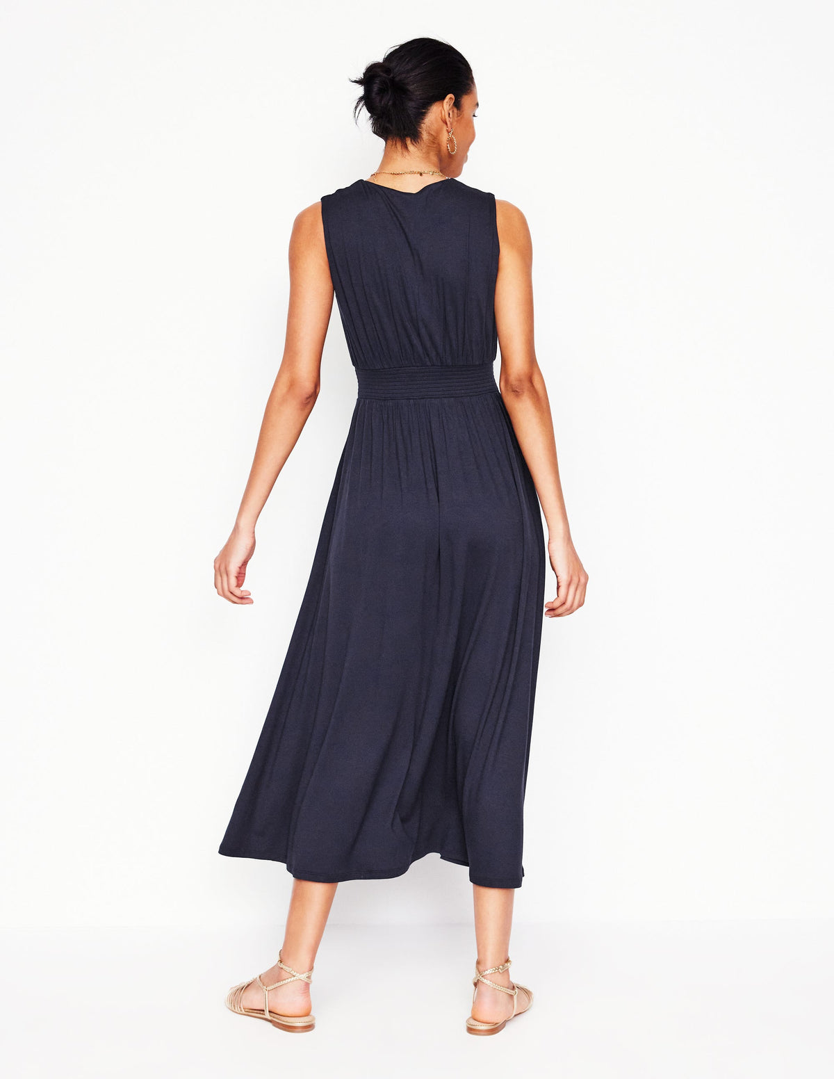Paloma Jersey Maxi Dress-Navy-3