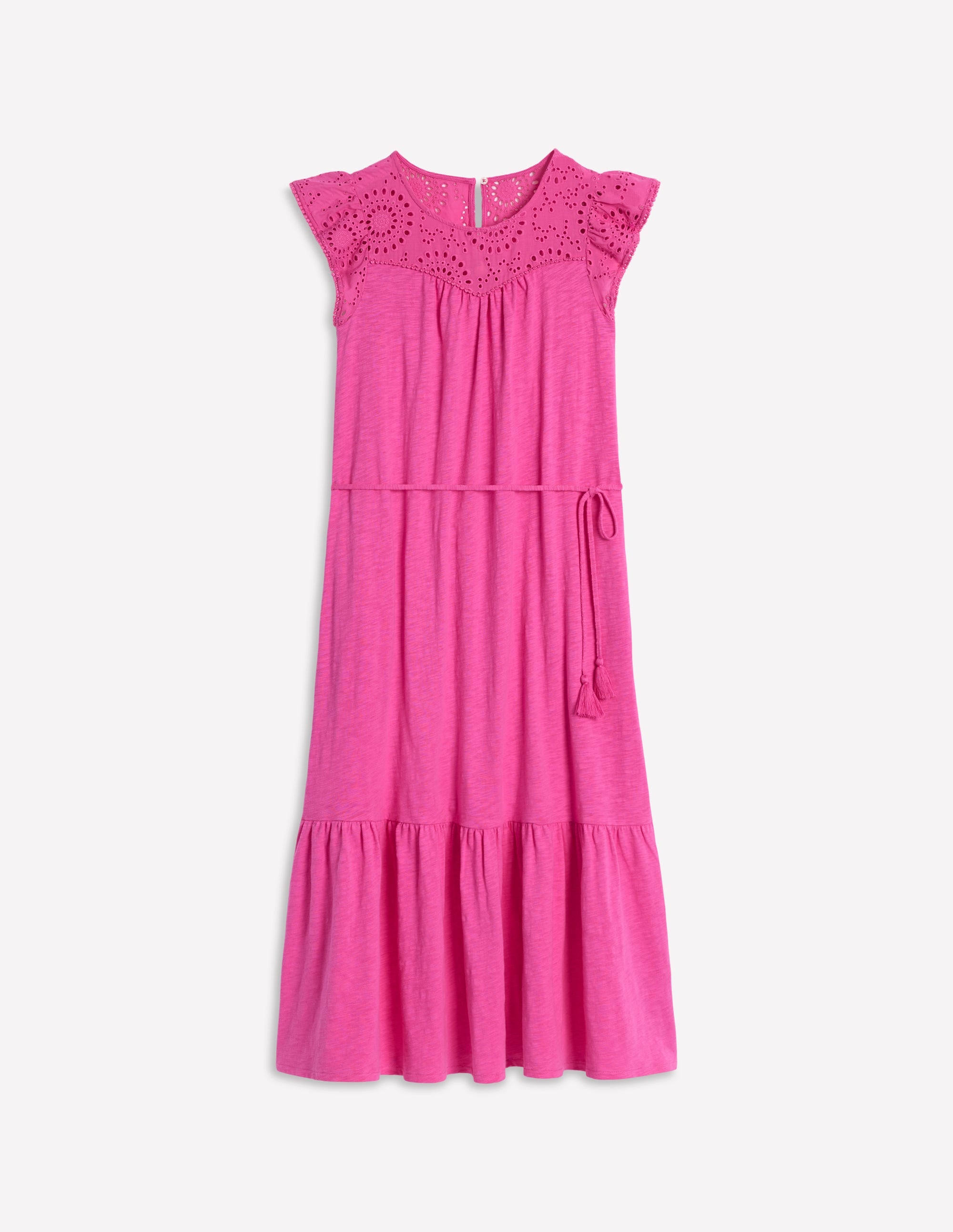 Juliet Midikleid mit Lochstickerei-Rosa - Image 6