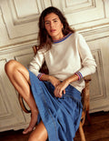 Pull Callie en maille crochet-Ivoire chaud