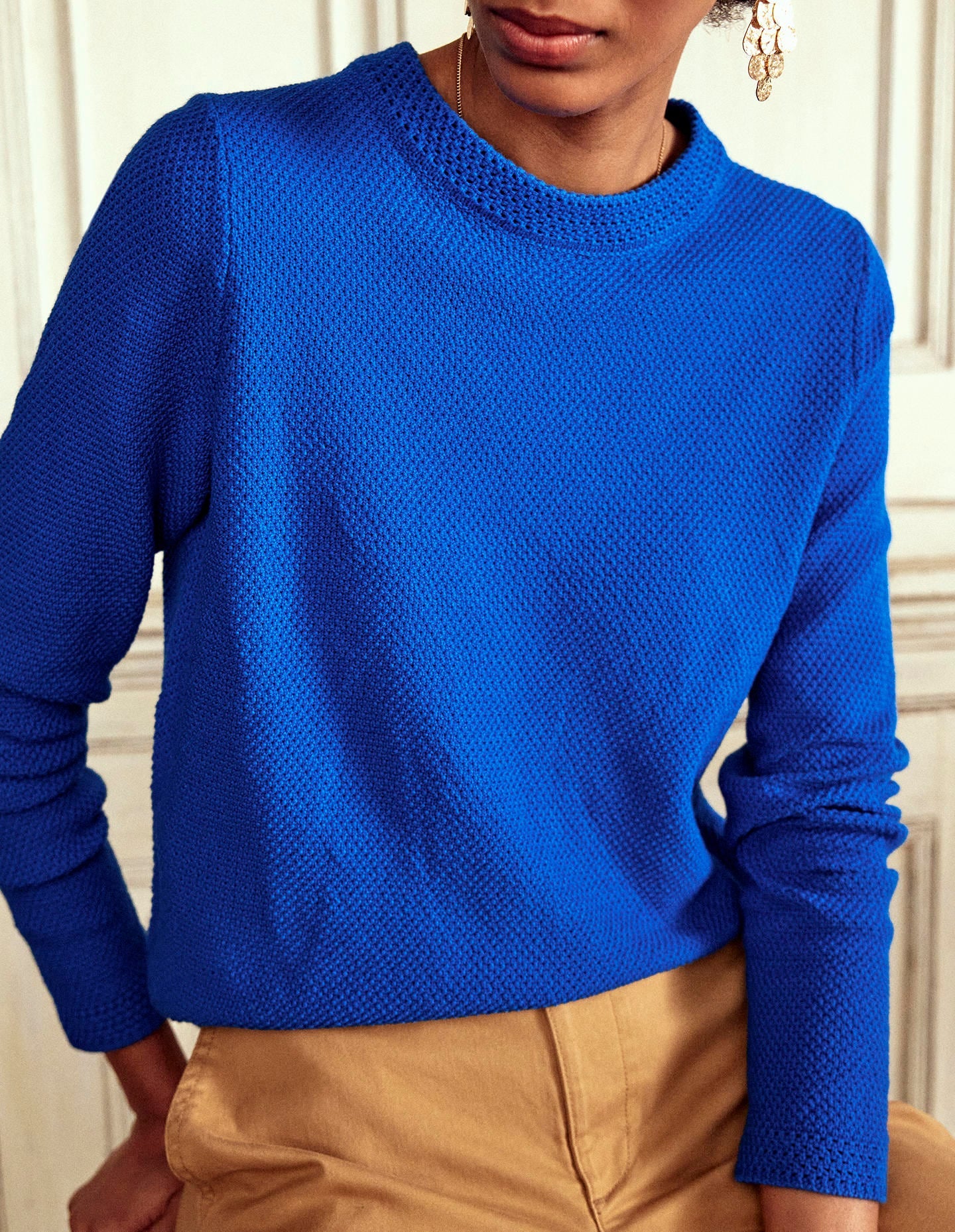 Pull Callie en maille crochet-Bleu galerie-6