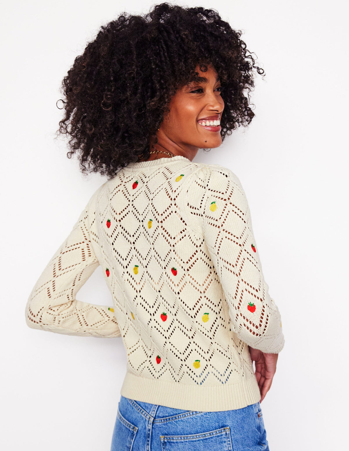 Enid Pullover mit Stickerei-Warmes Naturweiß, Obst-4