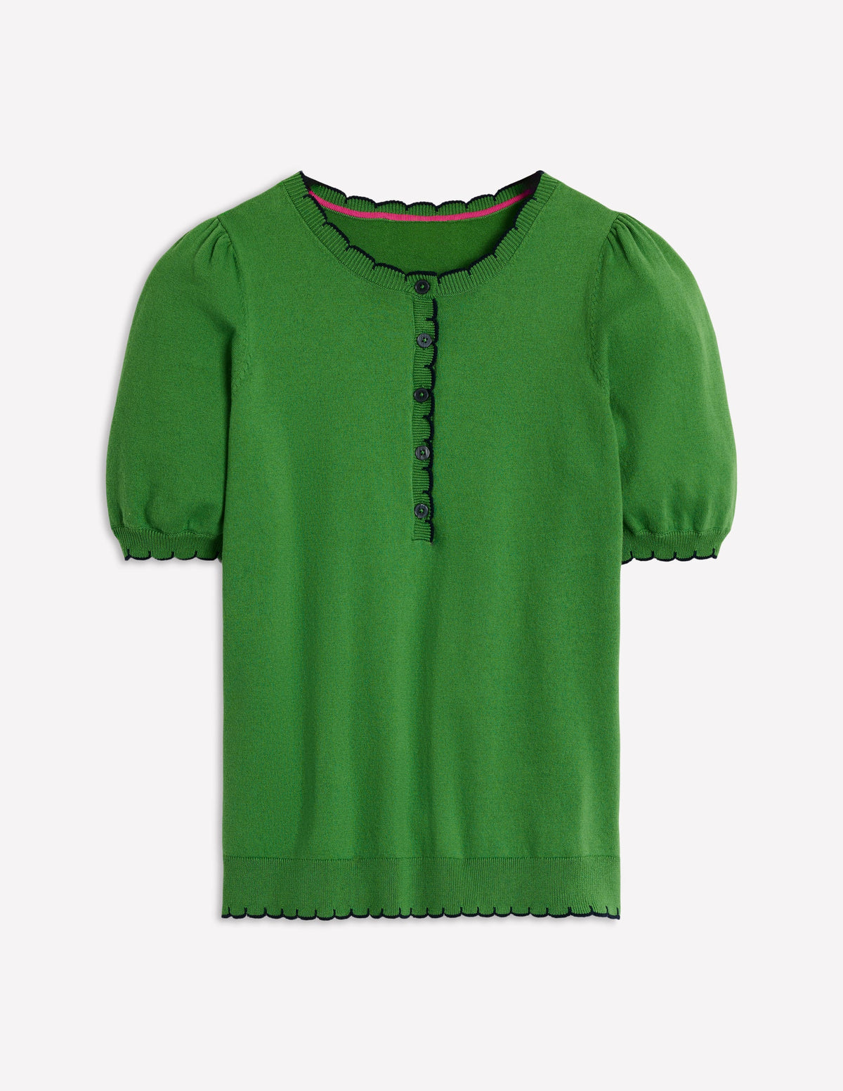 Pru T-Shirt mit Muschelsaum-Paradiesgrün - Image 8