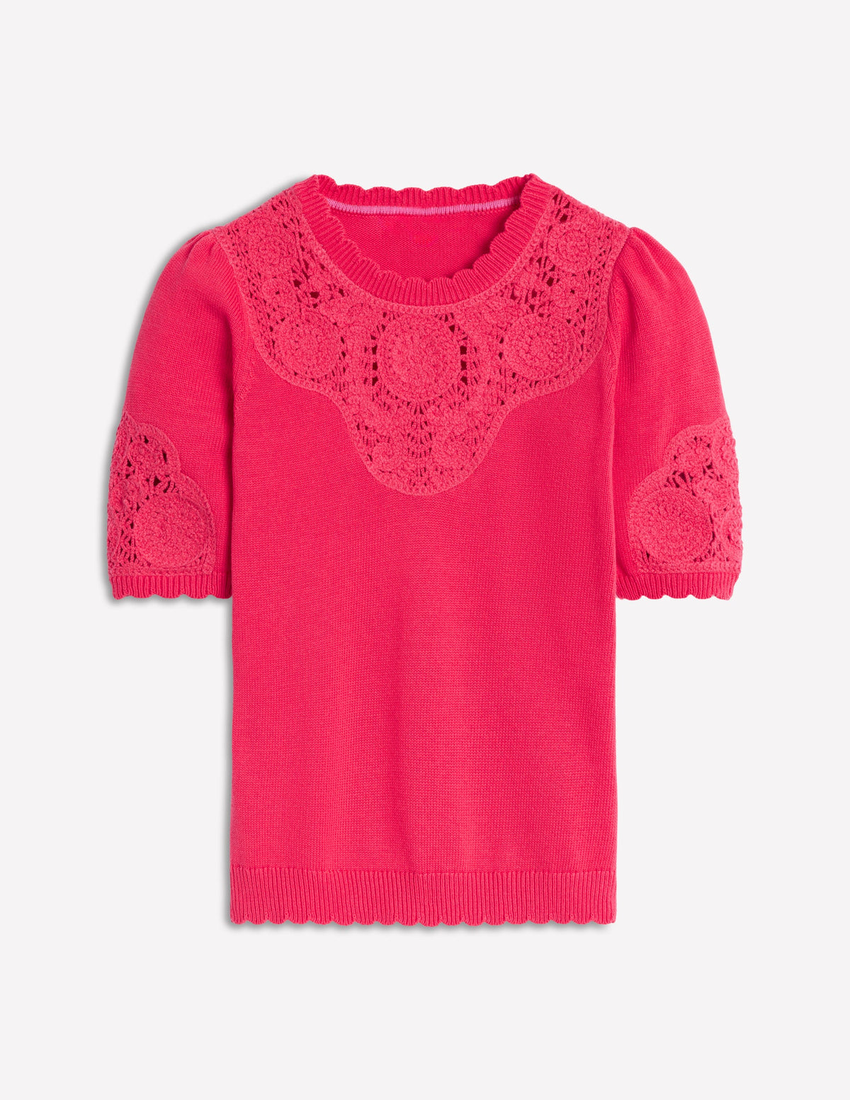 Strickoberteil mit bestickter Passe-Kamelienrosa - Image 5