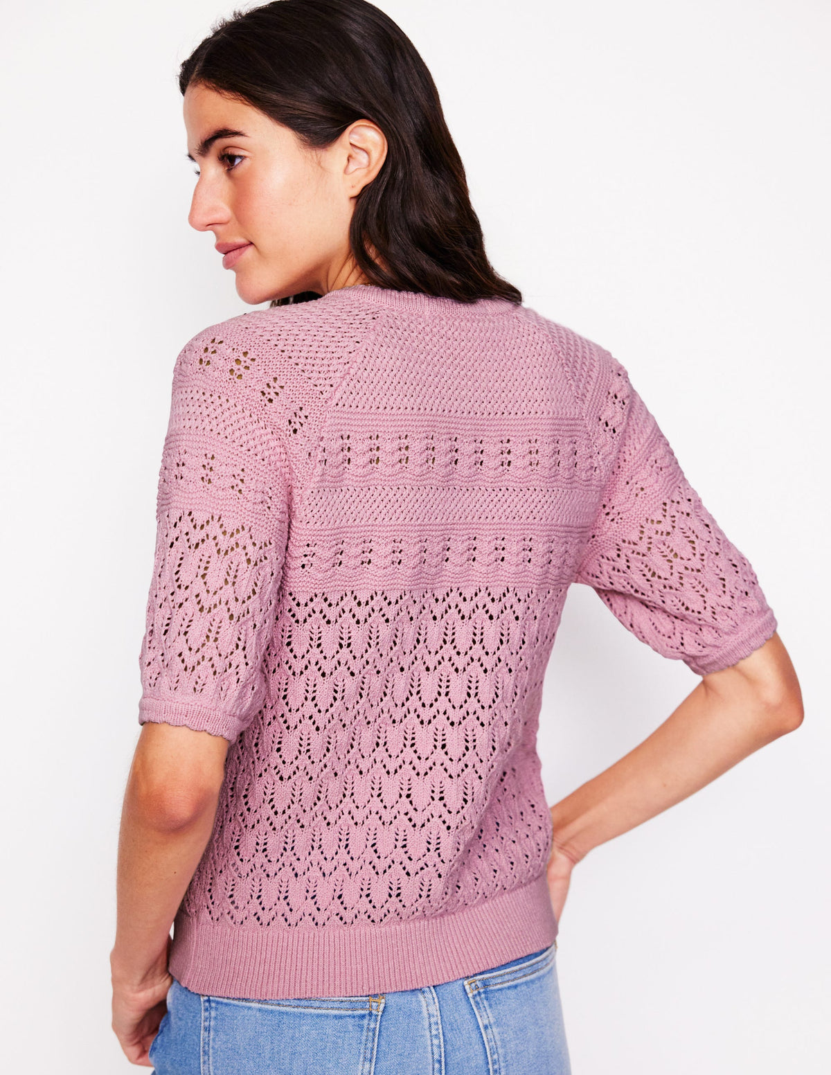 Gilet Elodie surpiqué-Rose Tendre - Image 3