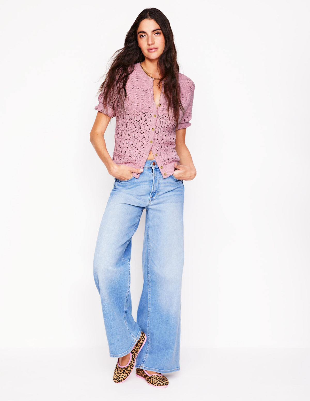 Gilet Elodie surpiqué-Rose Tendre - Image 5