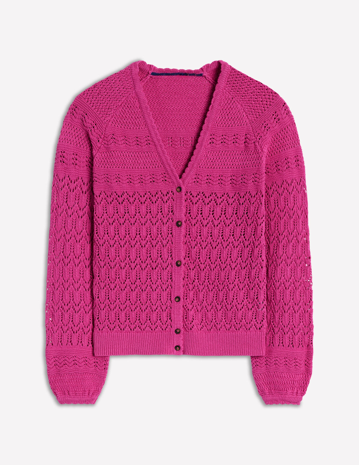 Elodie Strickjacke mit Ziernaht und V-Ausschnitt-Violette Zwetschge-5