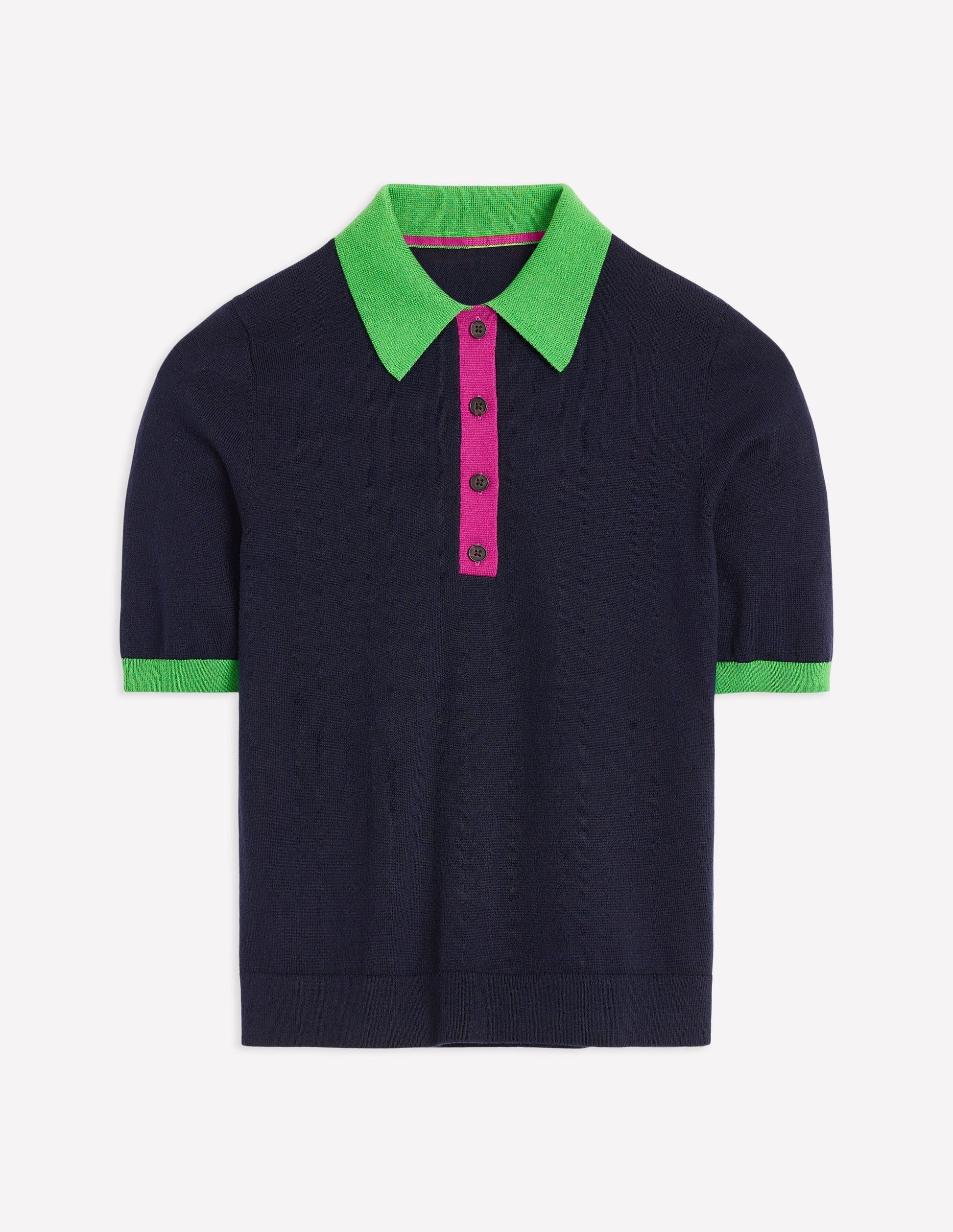 Estelle Henley-Strick-T-Shirt-Marineblaue-7