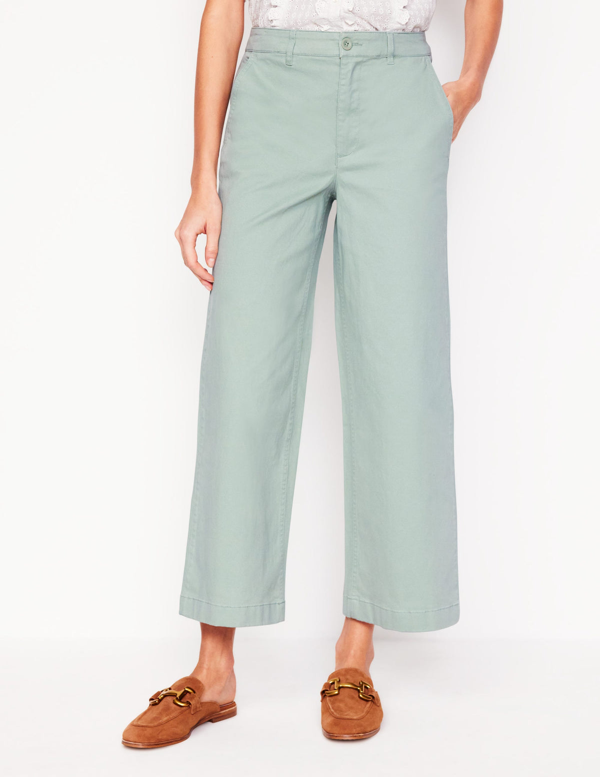 Pantacourt chino Barnsbury-Vert jade tendre - Image 4
