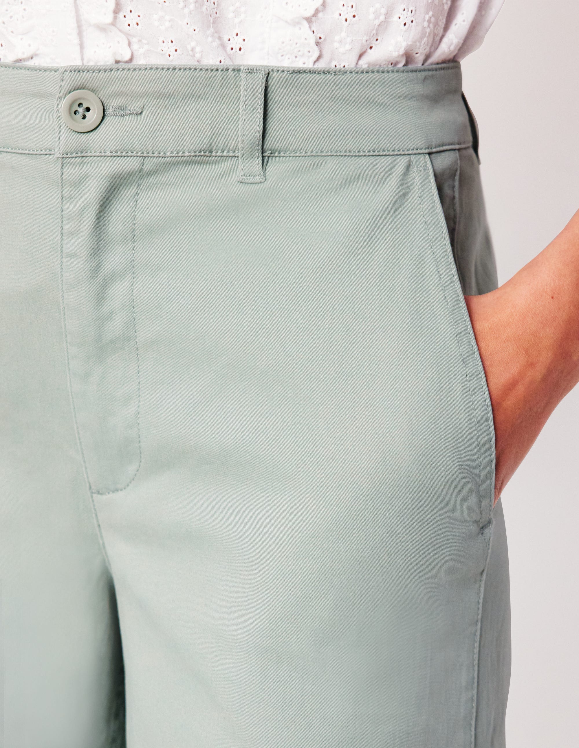Pantacourt chino Barnsbury-Vert jade tendre - Image 5