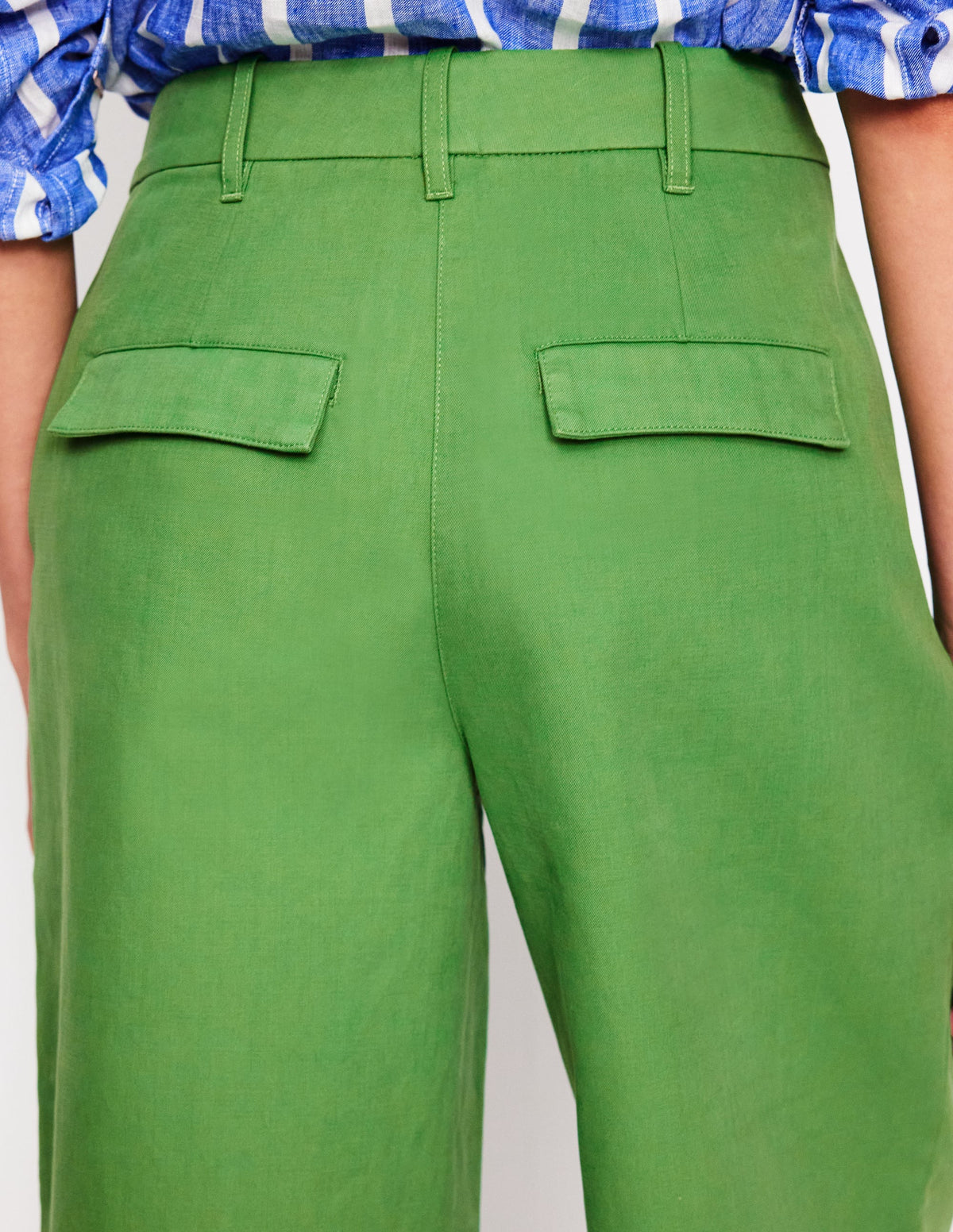 Pantalon Bloomsbury en coton-Vert paradis - Image 2