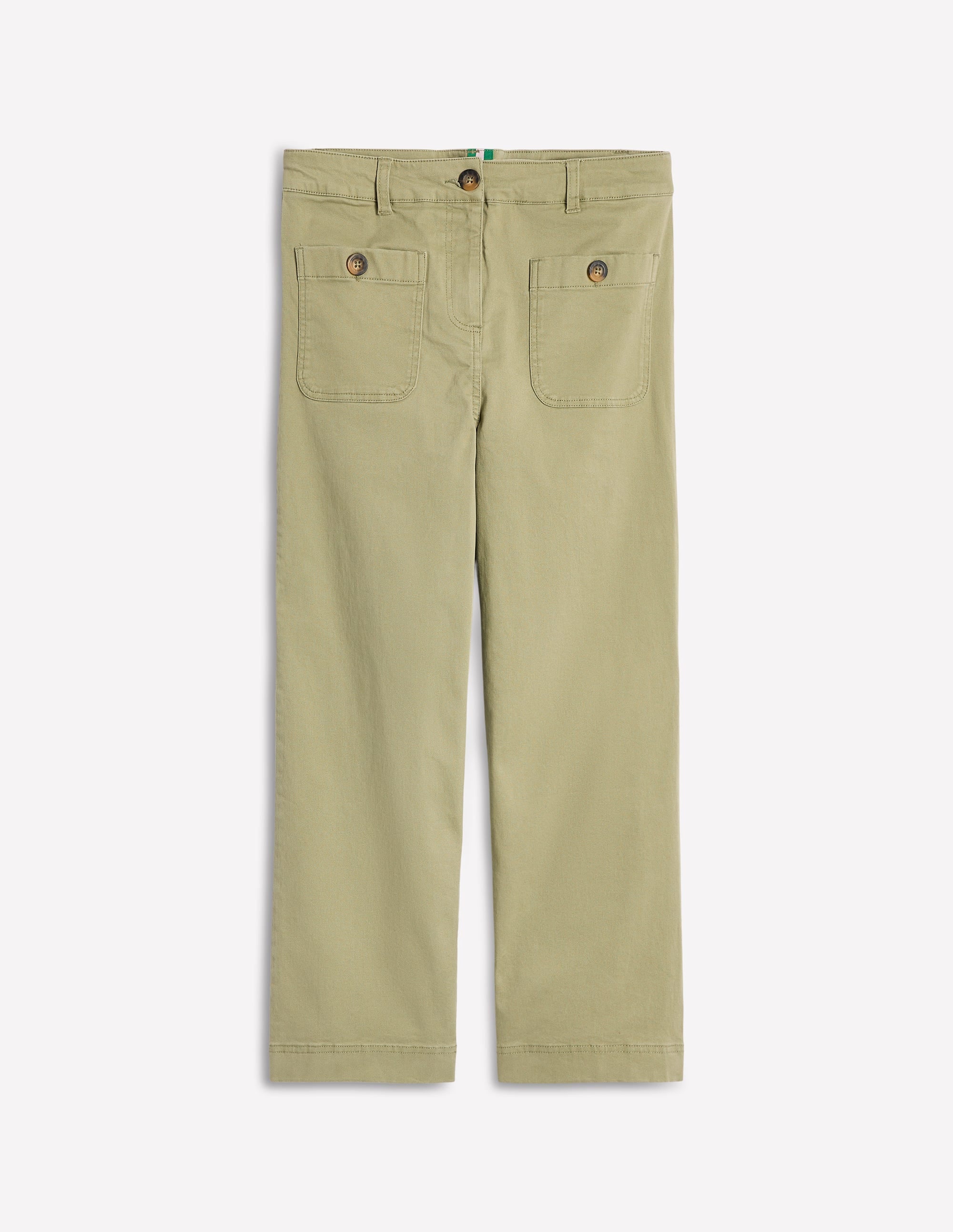 Pantacourt chino à poches plaquées-Vert mélèze - Image 6