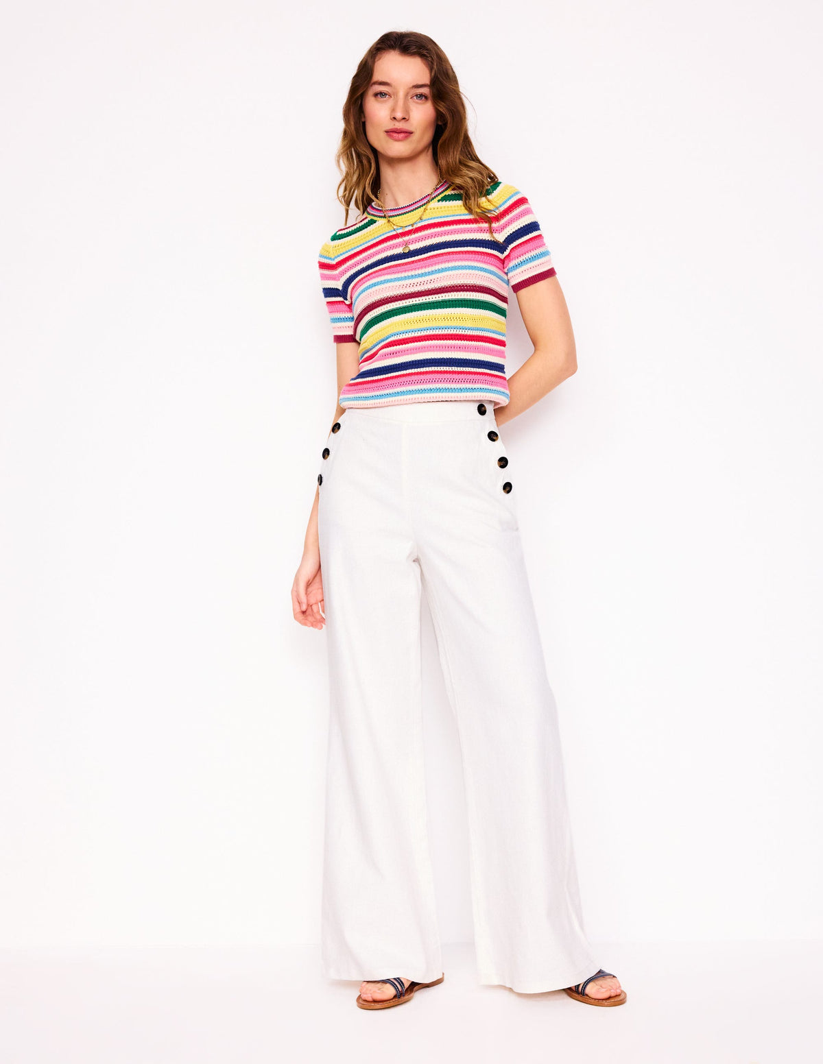 Pantalon de marin Greenwich-Blanc-1