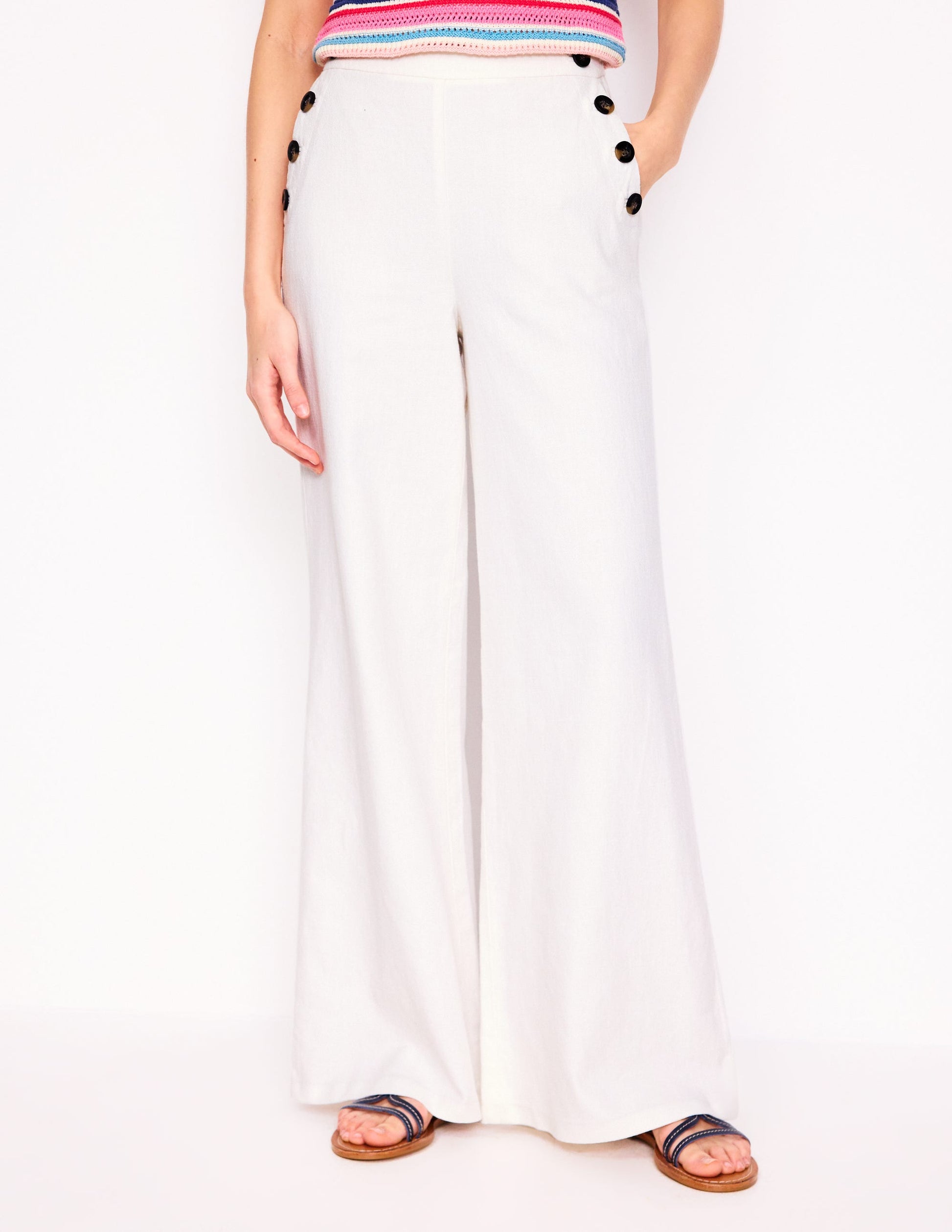 Pantalon de marin Greenwich-Blanc-4