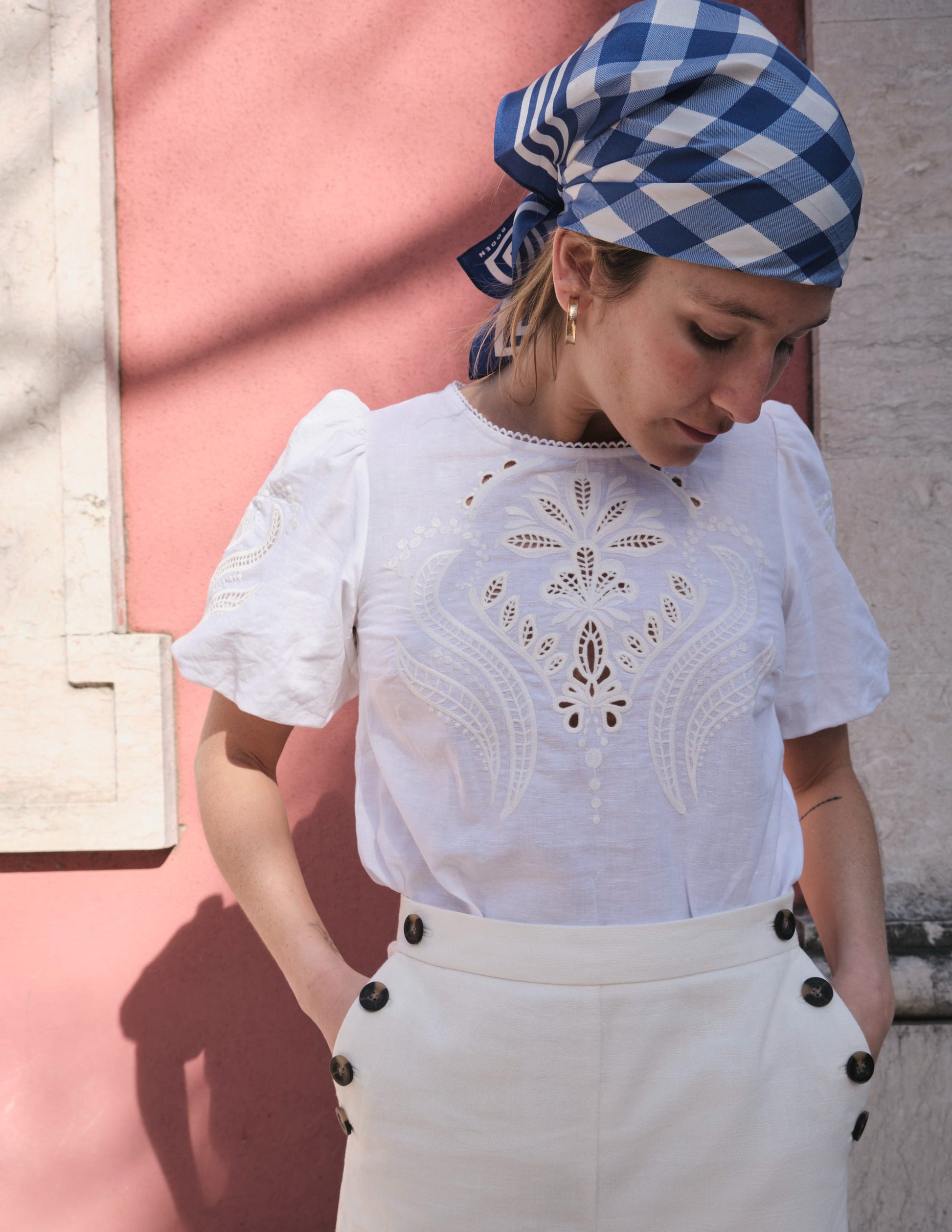 Pantalon de marin Greenwich-Blanc-6