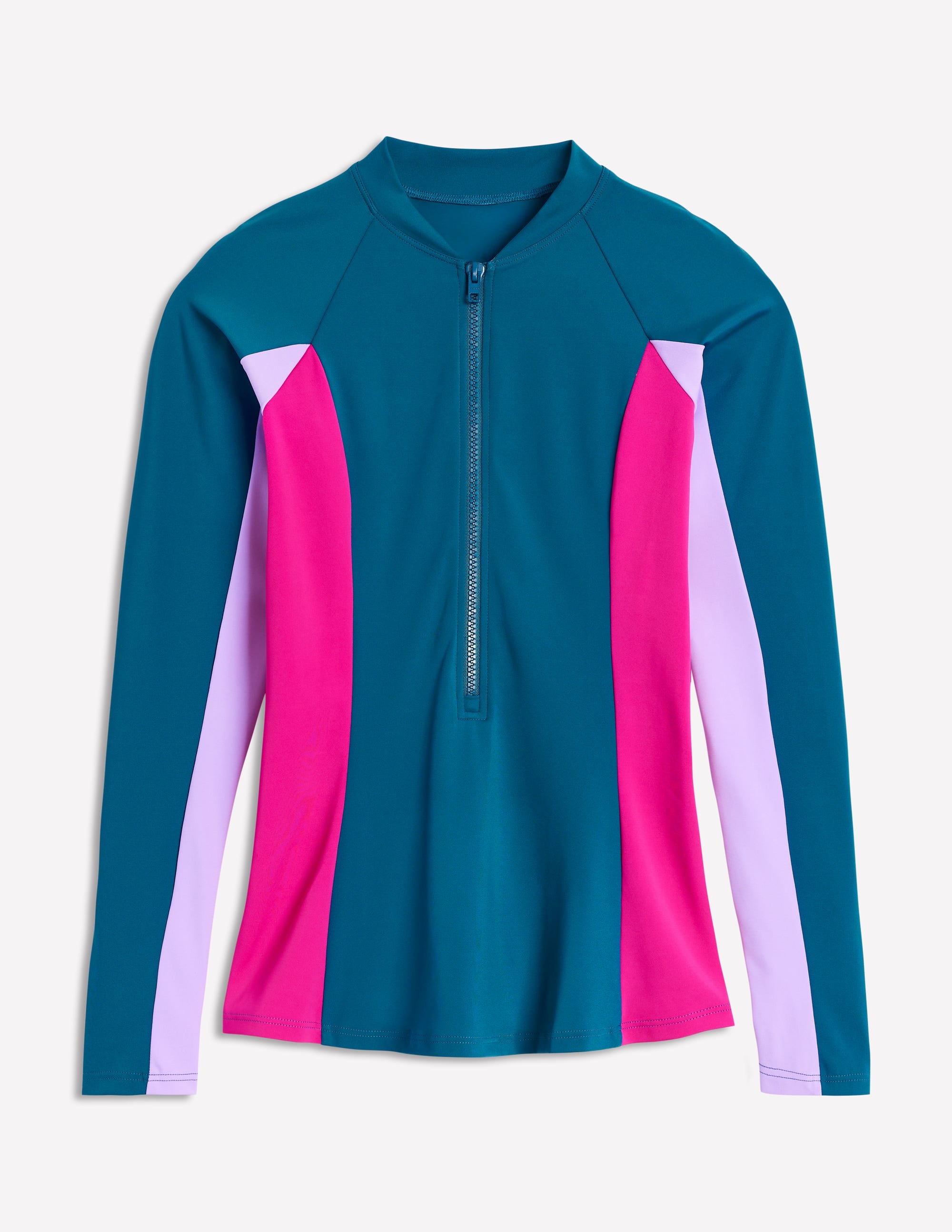 Langärmliges Badeshirt-Ozeanblau - Image 7