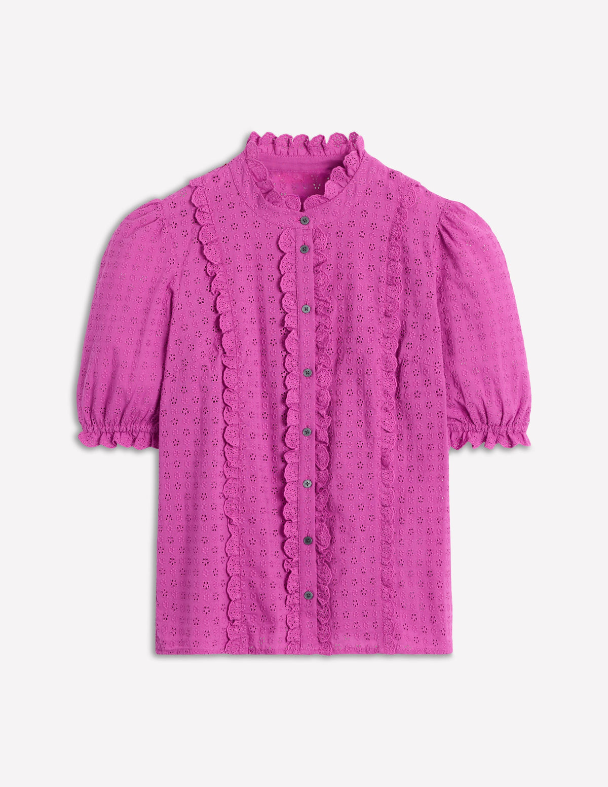 Feminine Baumwollbluse-Fingerhut-Lila - Image 6