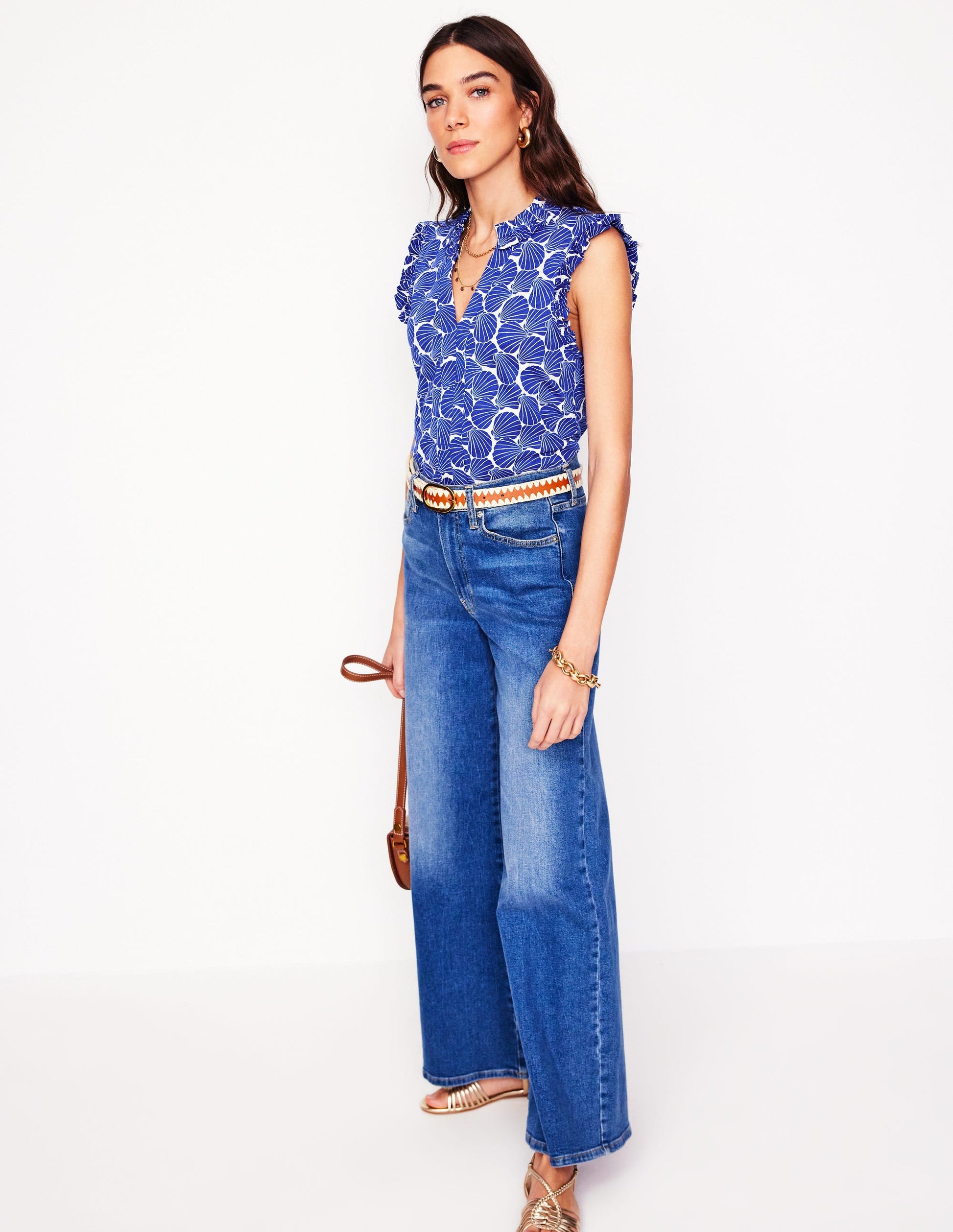 Top Lola sans manches-Bleu vif, coquillage-4