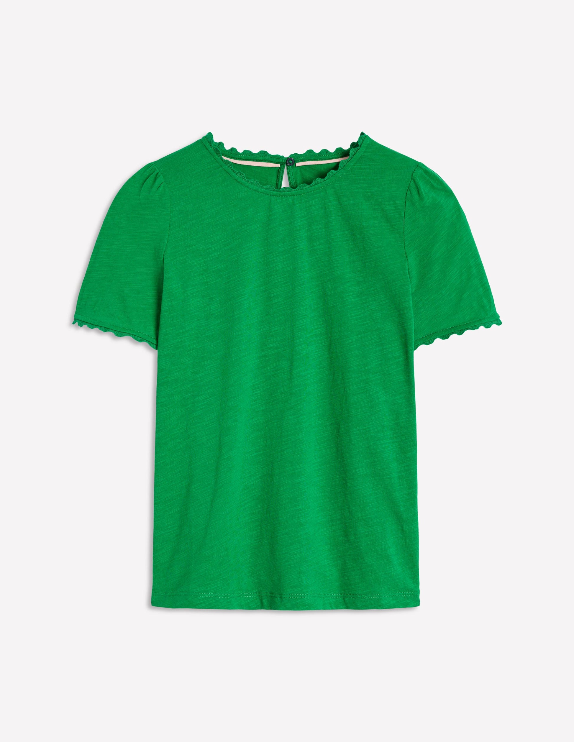 Ali T-Shirt mit Zackenlitze-Grünes Tamburin-5