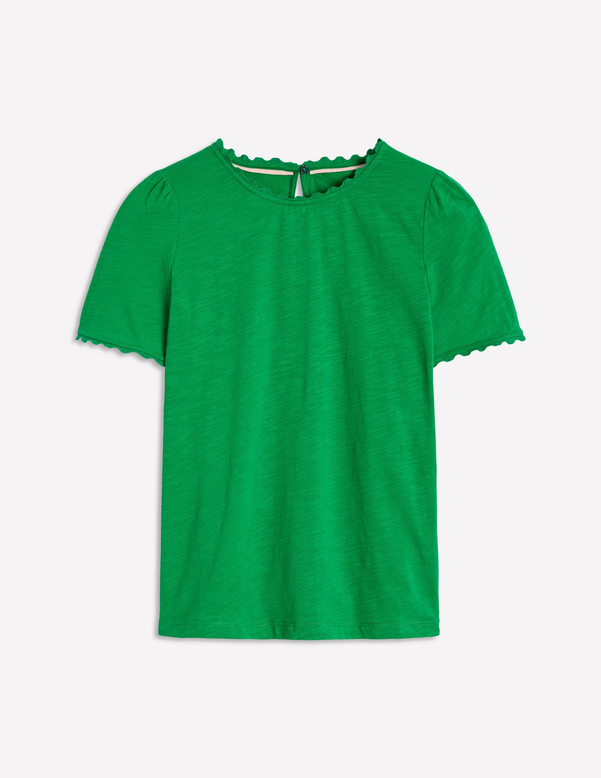 Ali T-Shirt mit Zackenlitze-Grünes Tamburin - Image 5