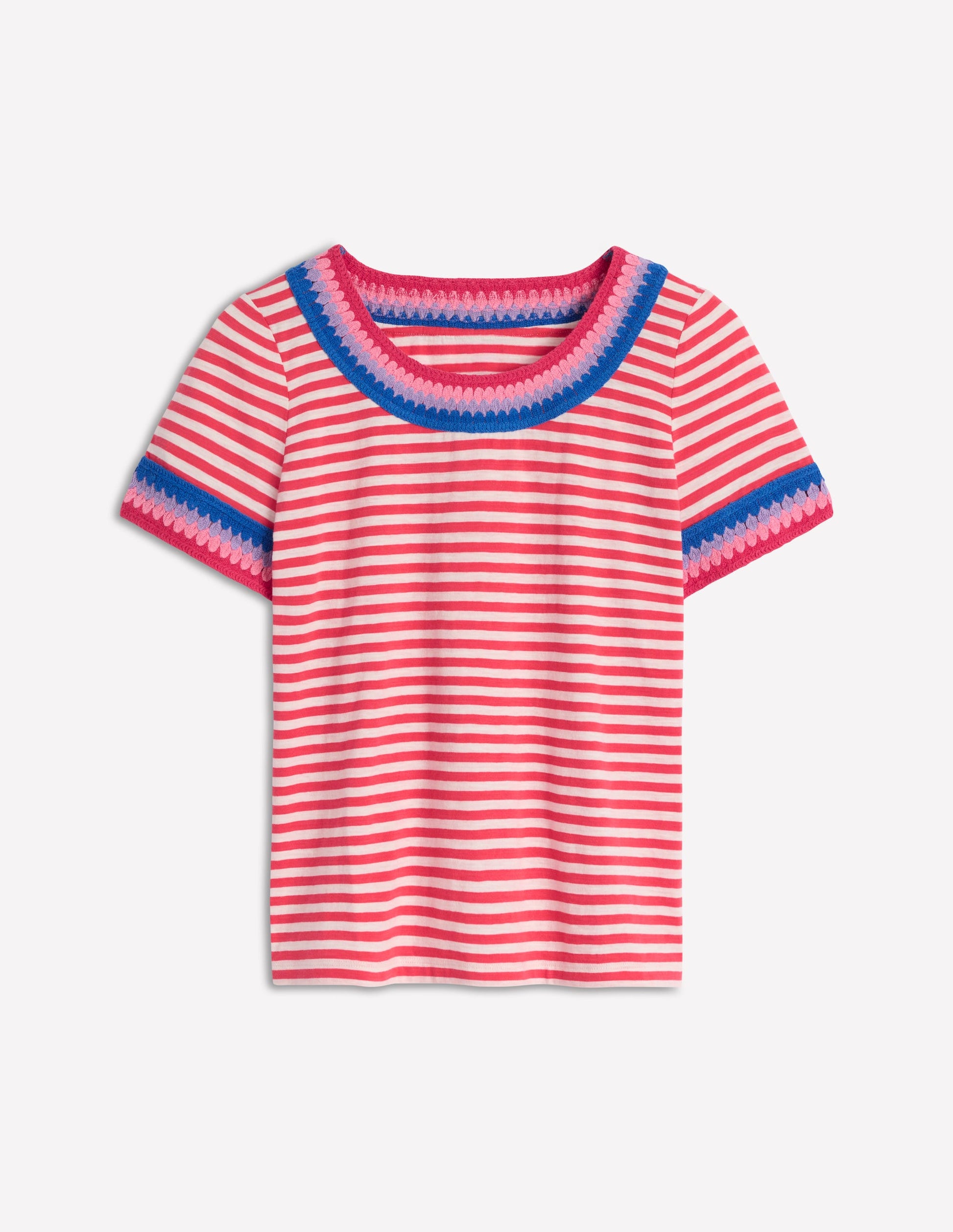 Fae Häkel-T-Shirt-Naturweiß, Cayenne-7
