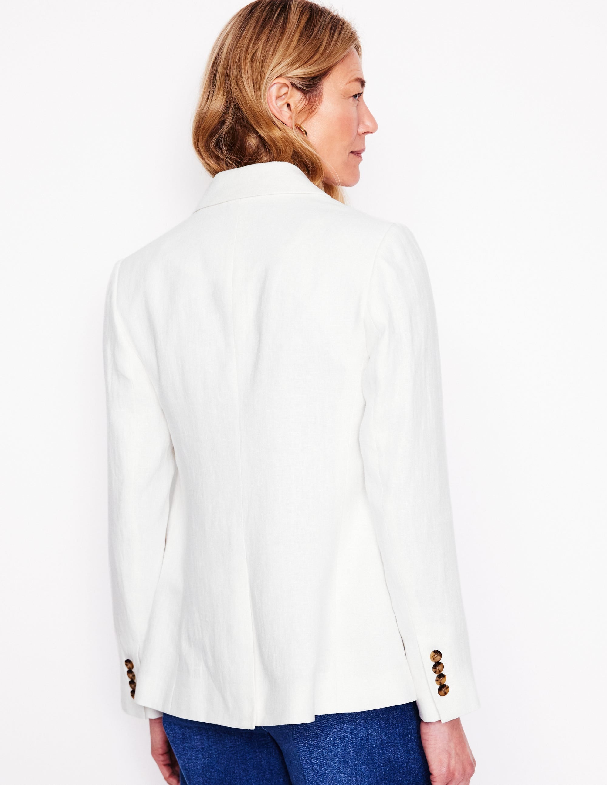 Blazer Stamford en lin-Blanc - Image 4