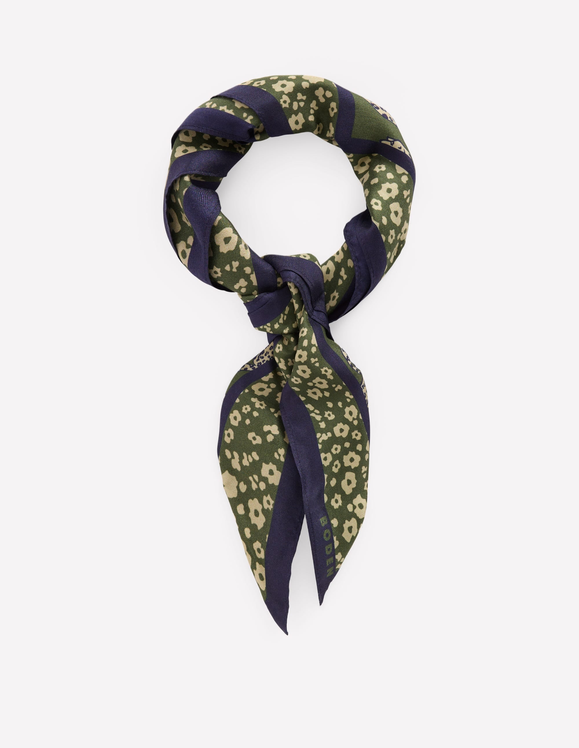 Elisabeth Quadratischer Seidenschal-Springender Leopard - Image 1