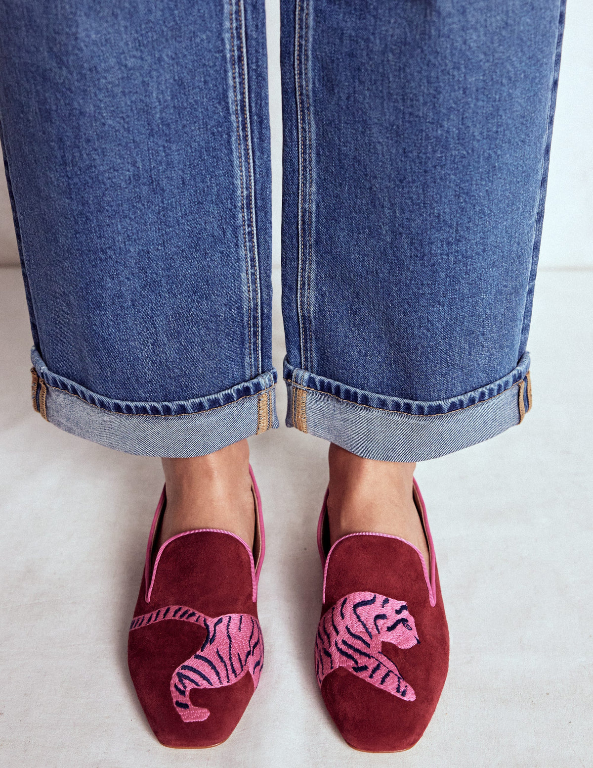 Loafer im Slipper-Stil-Ochsenblutrot Tiger-2