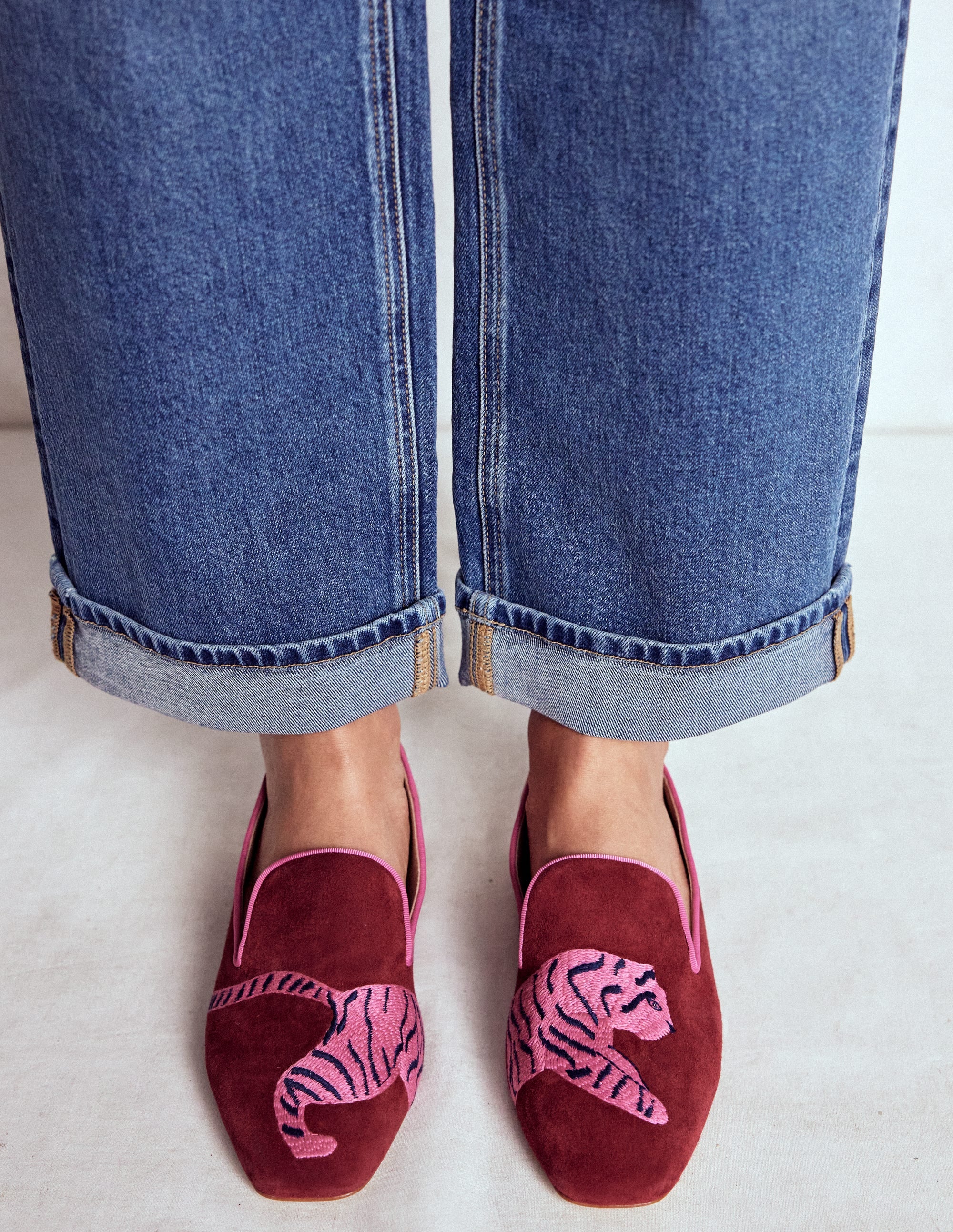 Loafer im Slipper-Stil-Ochsenblutrot Tiger - Image 2