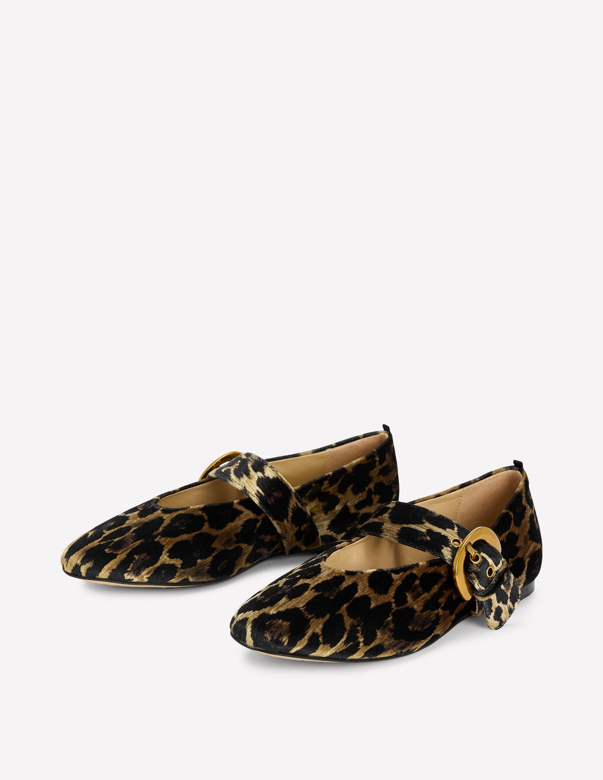 Kylie Flache Mary Janes mit Schnalle-Mohair, Leopardenmuster - Image 5