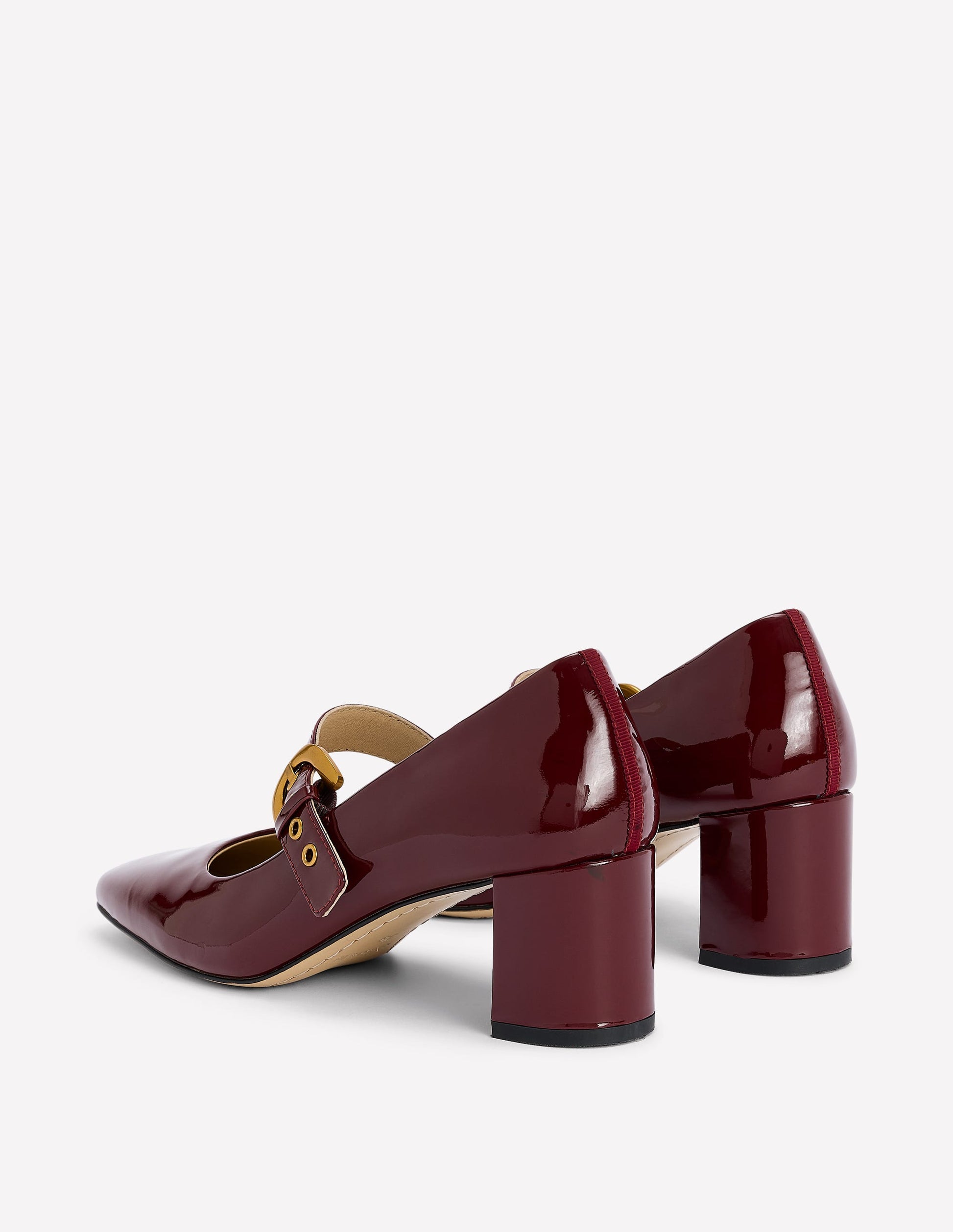 Mary Janes mit Absatz und Schnalle-Oxblood-4