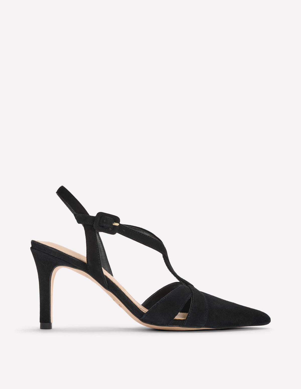 Spitze Absatzschuhe mit verschlungenen Riemen-Schwarz - Image 1