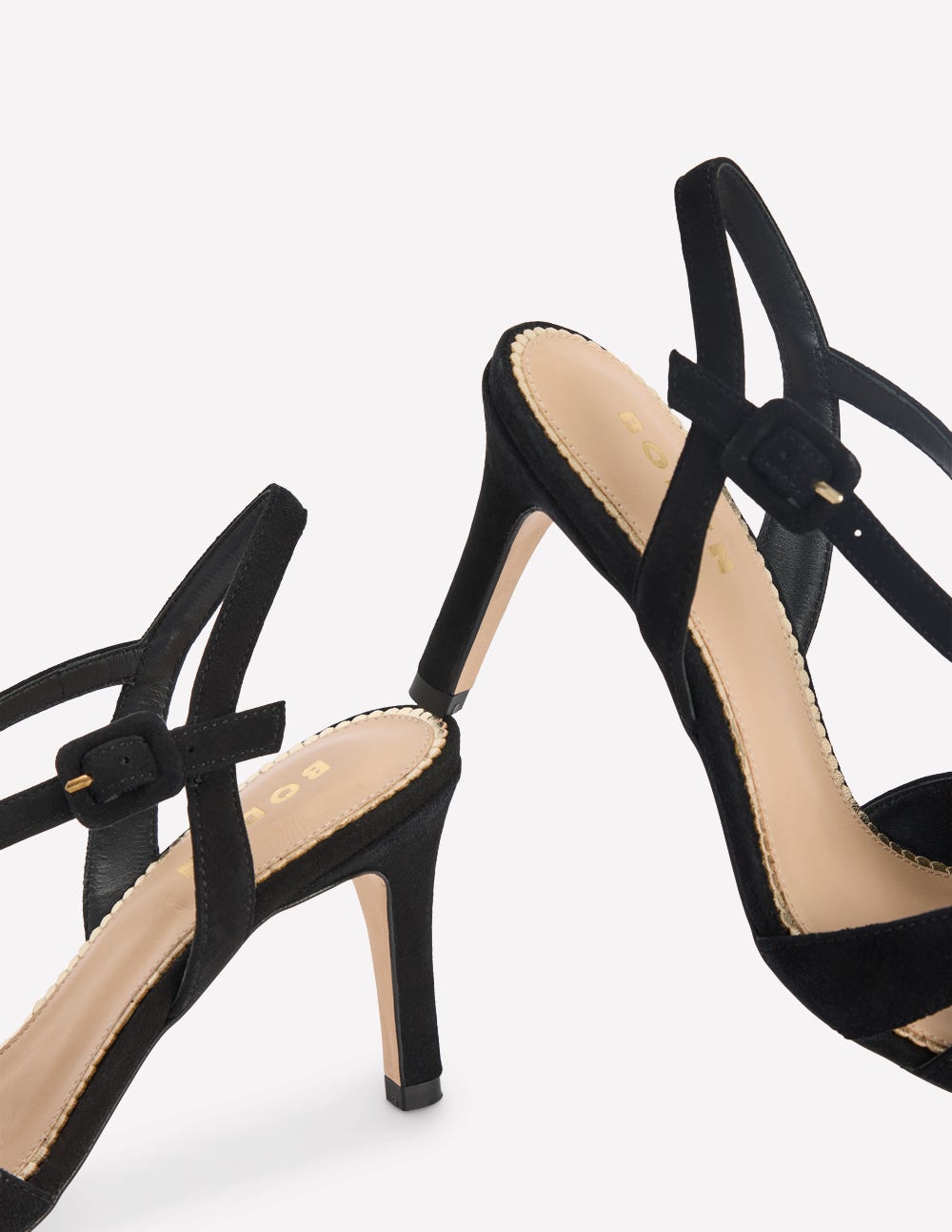 Spitze Absatzschuhe mit verschlungenen Riemen-Schwarz-5