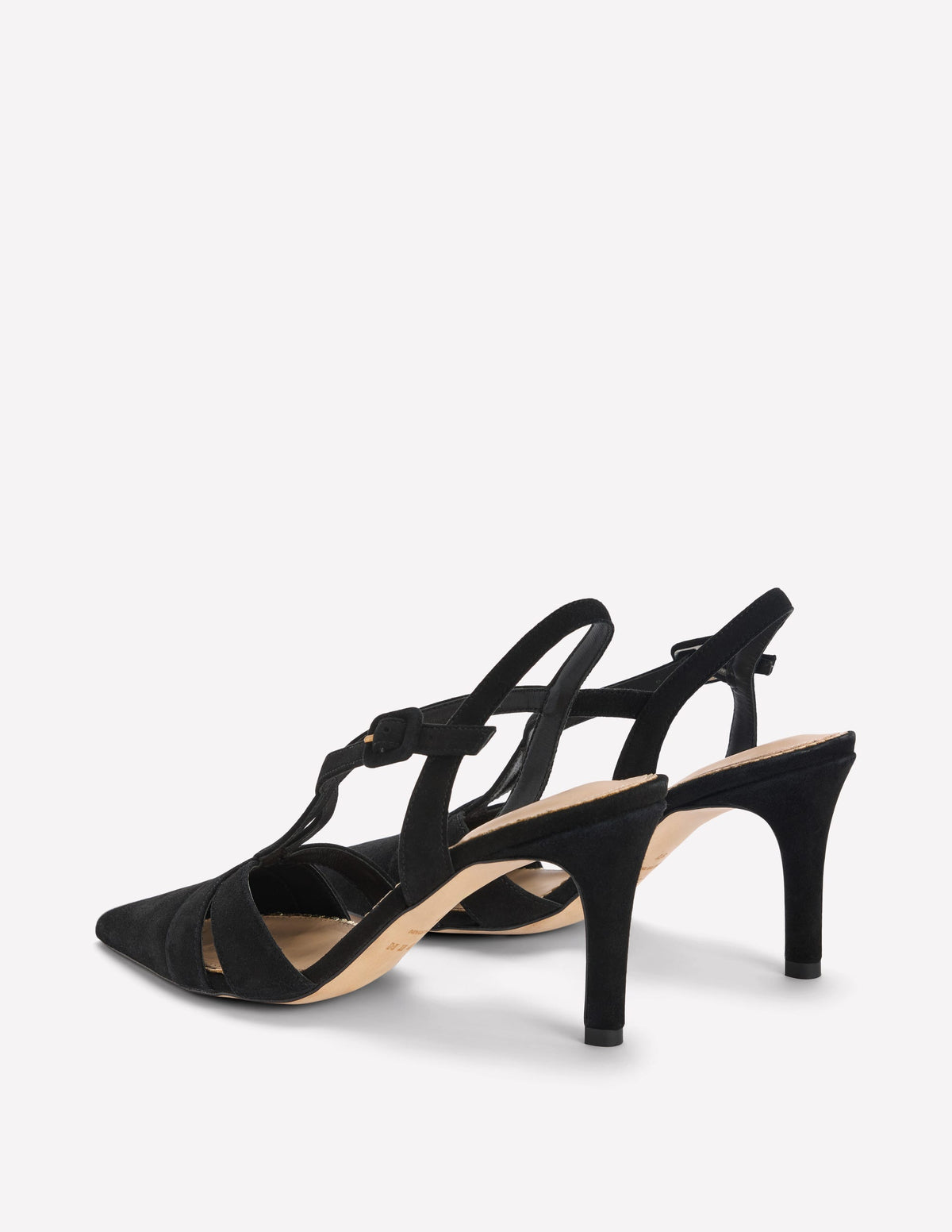 Spitze Absatzschuhe mit verschlungenen Riemen-Schwarz-6