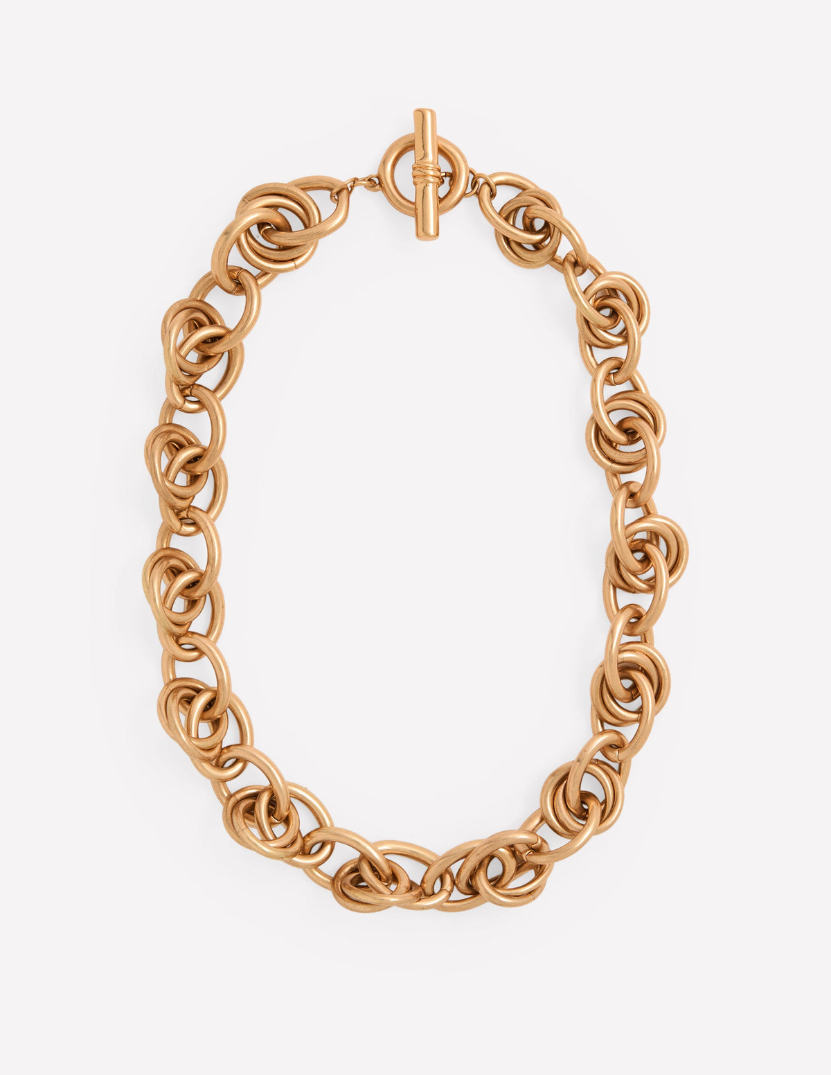 Doppelt gedrehte Halskette-Goldfarbe-1