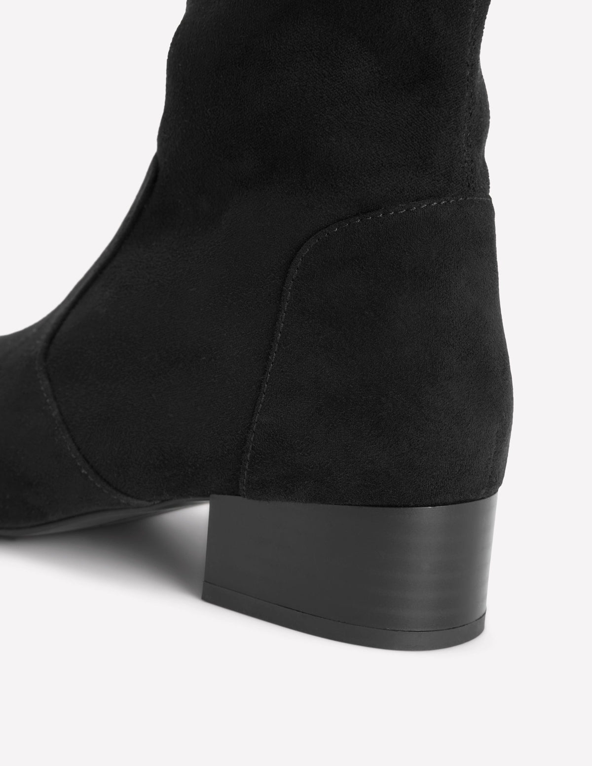 Flache Stretch-Stiefel-Schwarz-4