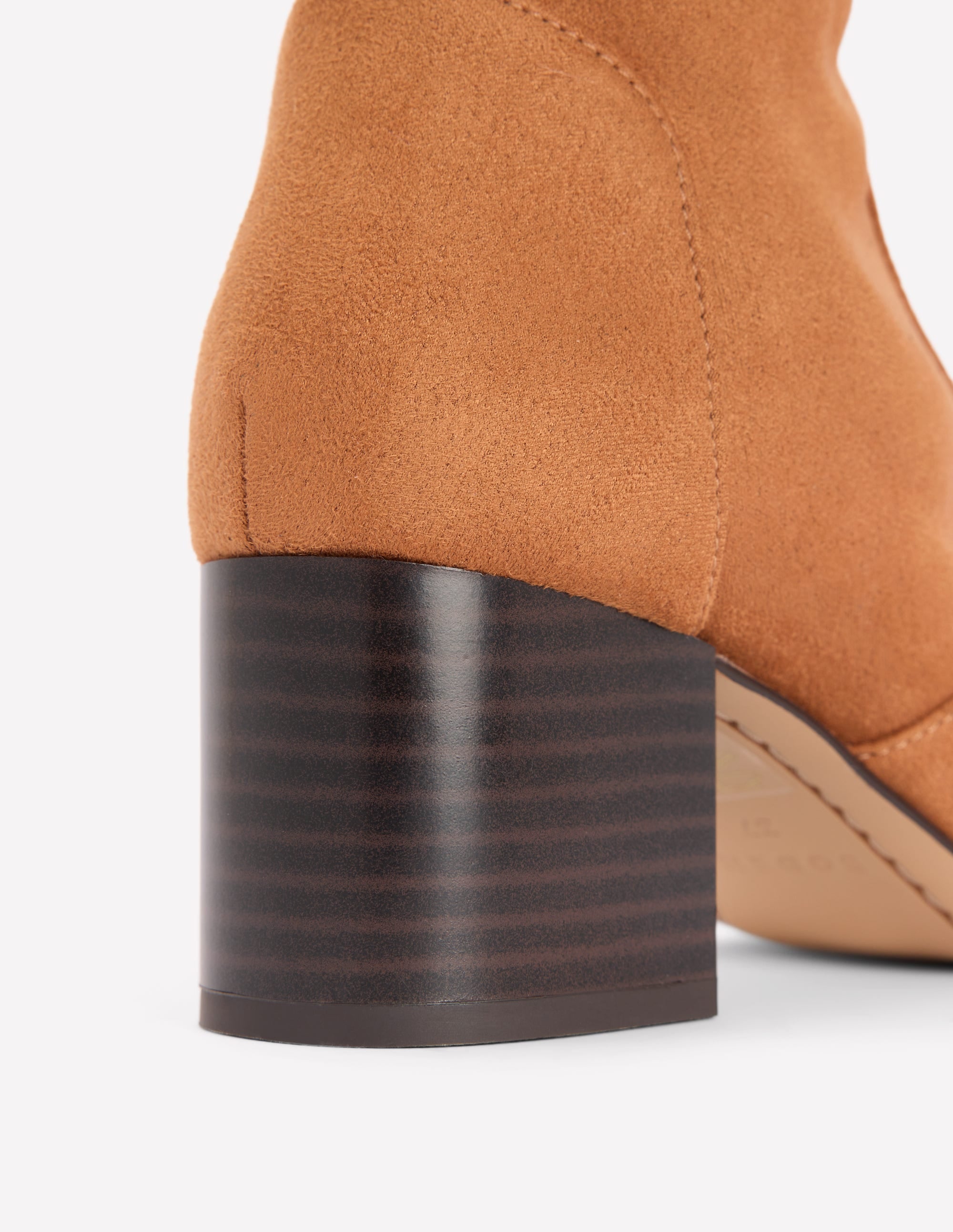 Stretchstiefel mit Blockabsatz-Braun - Image 4