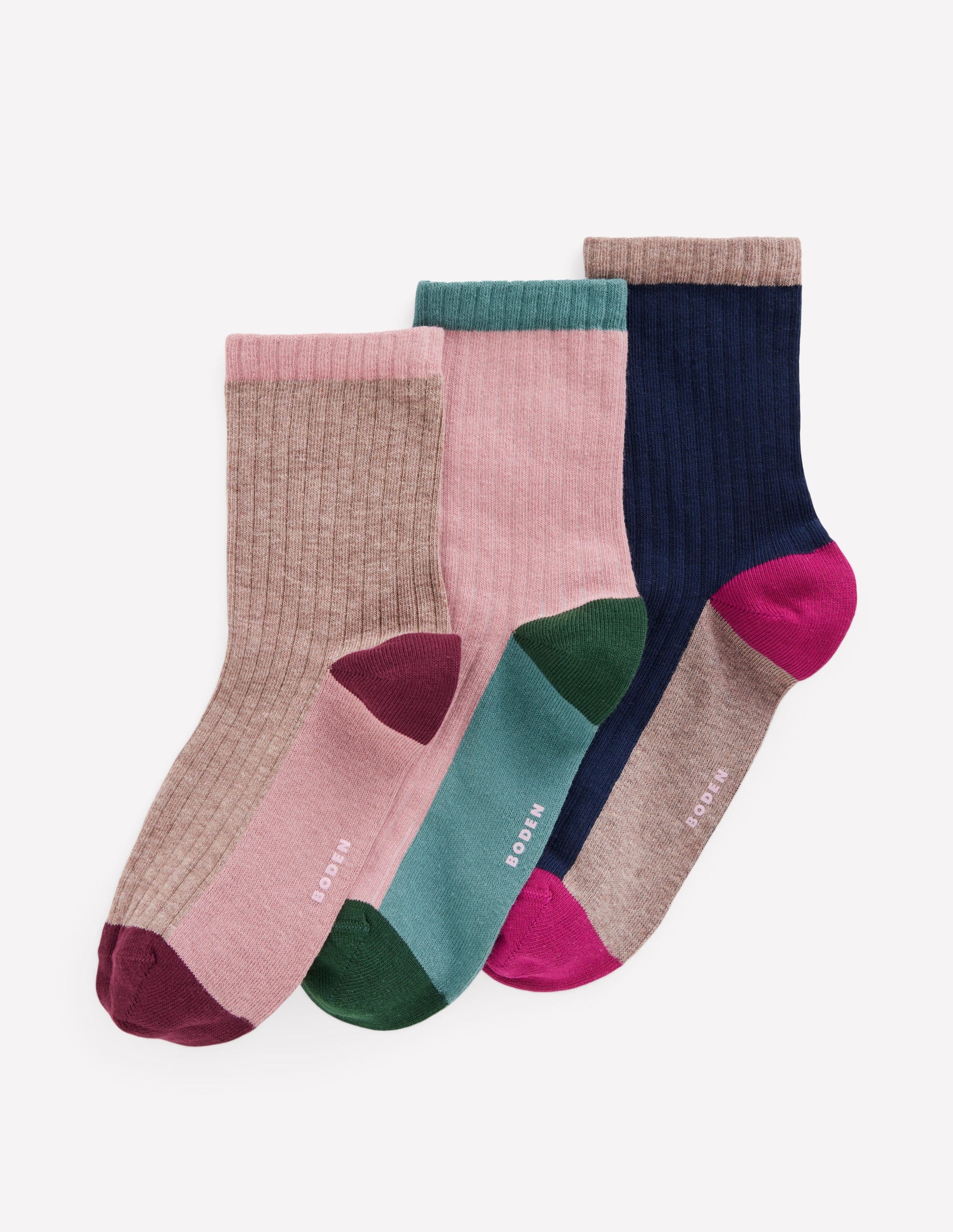 Socken in Blockfarben-Bunt-1