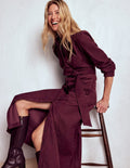 Clara Midikleid aus Cord-Dunkle Kirsche