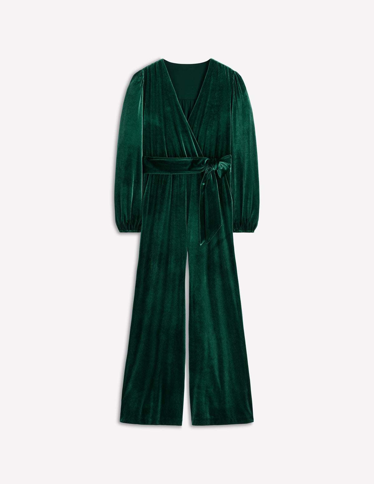 Jumpsuit aus Jerseysamt in Wickeloptik-Dunkles Smaragdgrün - Image 6
